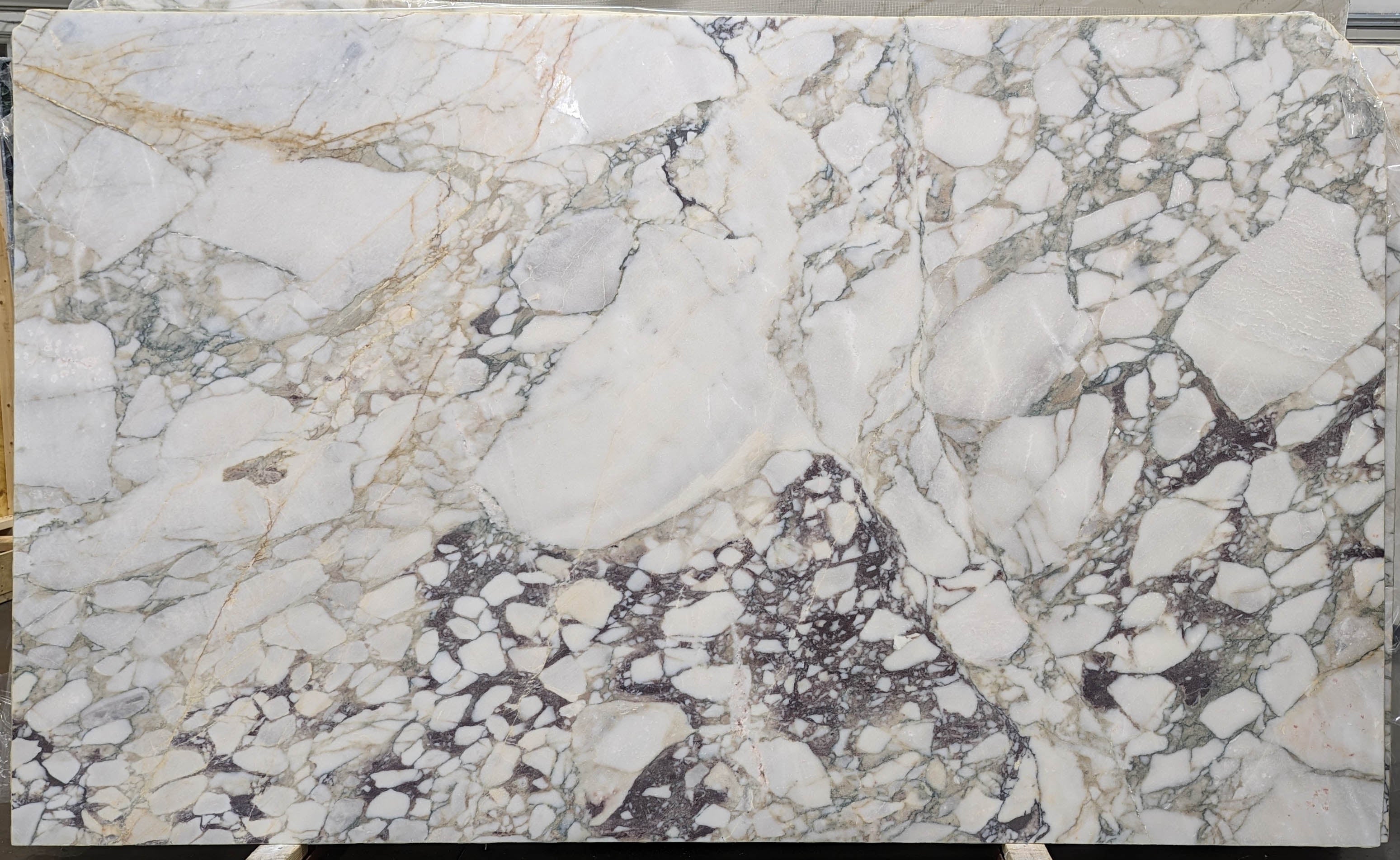  Calacatta Imperiale Marble Slab 3/4  Honed Stone - B8039#30 -  70X118 