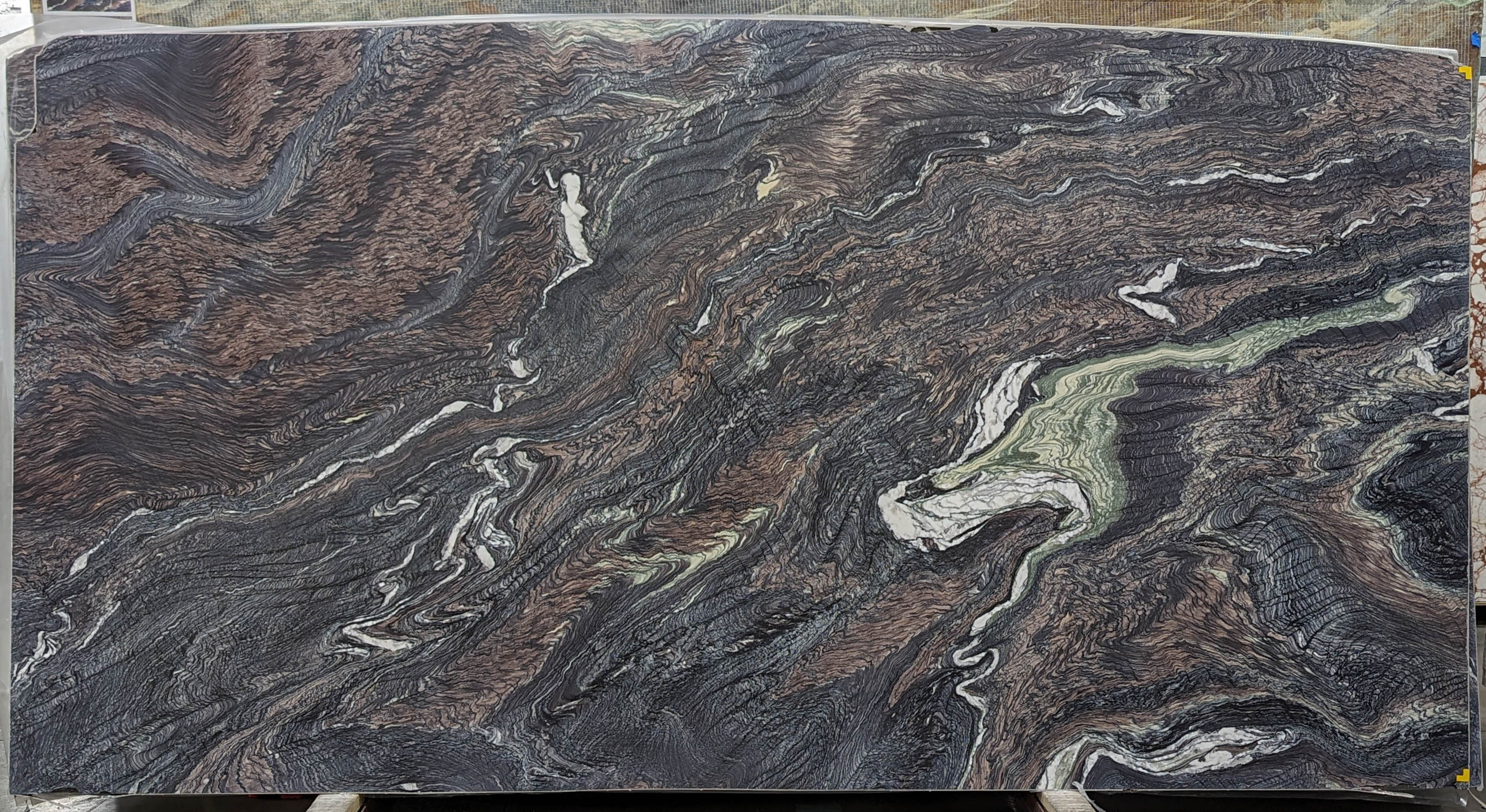  Cipollino%20Ondulato%20Marble%20Slab%203/4%22%20%20Polished%20Stone - B053465A#10 -  63x127 