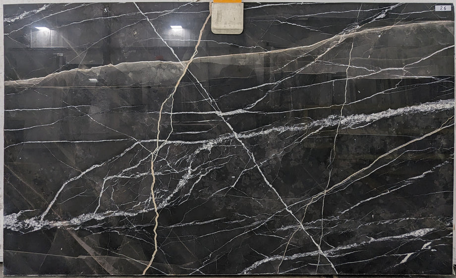  Calacatta Mezzanote Marble Slab 3/4  Polished Stone - B051647#26 -  55x117 