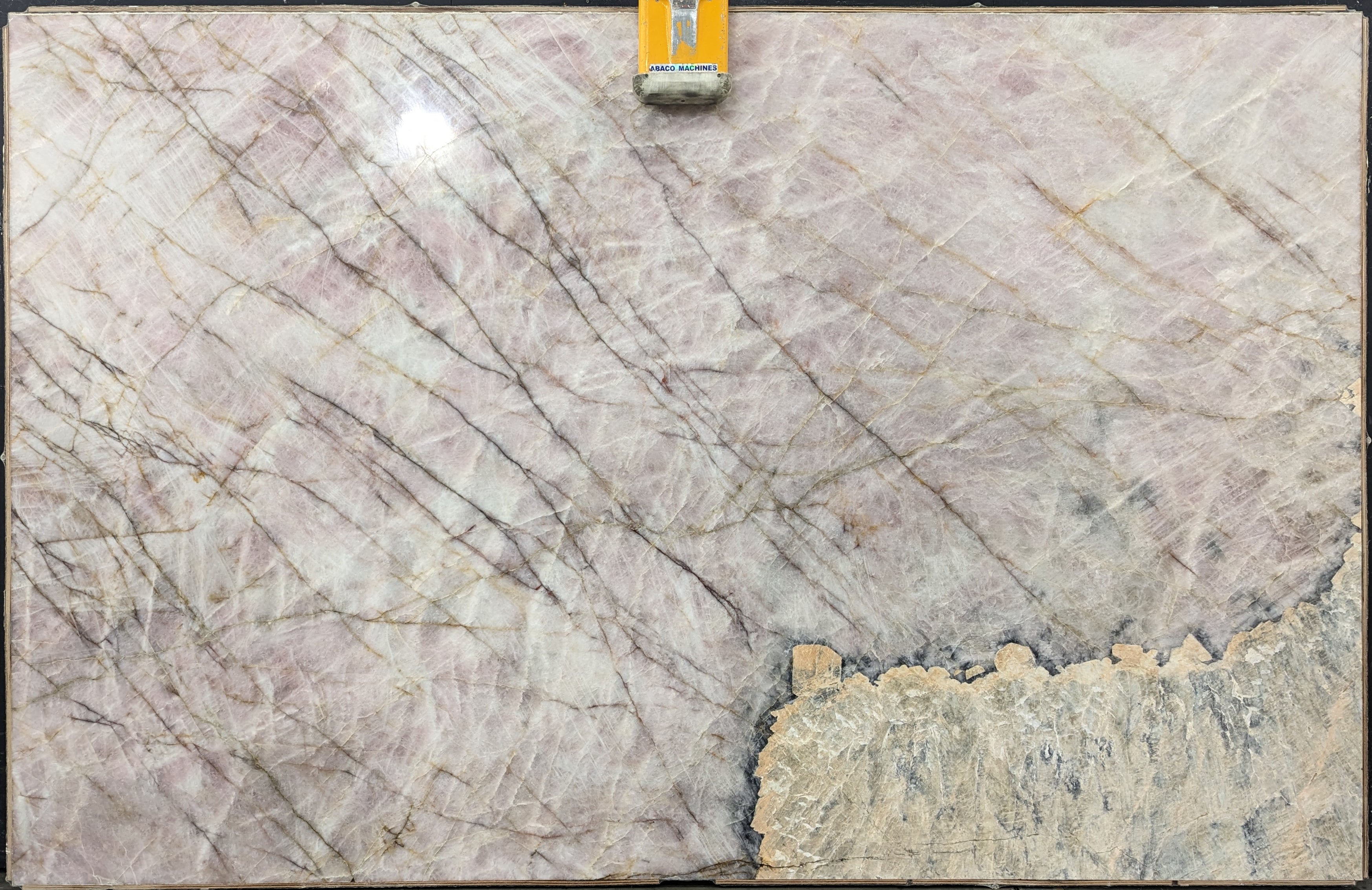  Cristallo Pink Quartzite Slab 3/4  Polished Stone - 25622#28 -  74x115 