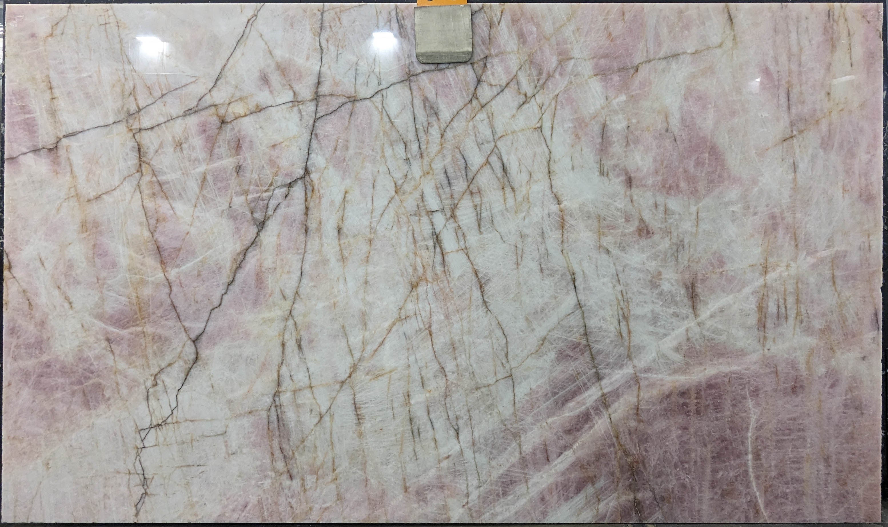  Cristallo Pink Quartzite Slab 3/4  Polished Stone - DX880#02 -  74x131 