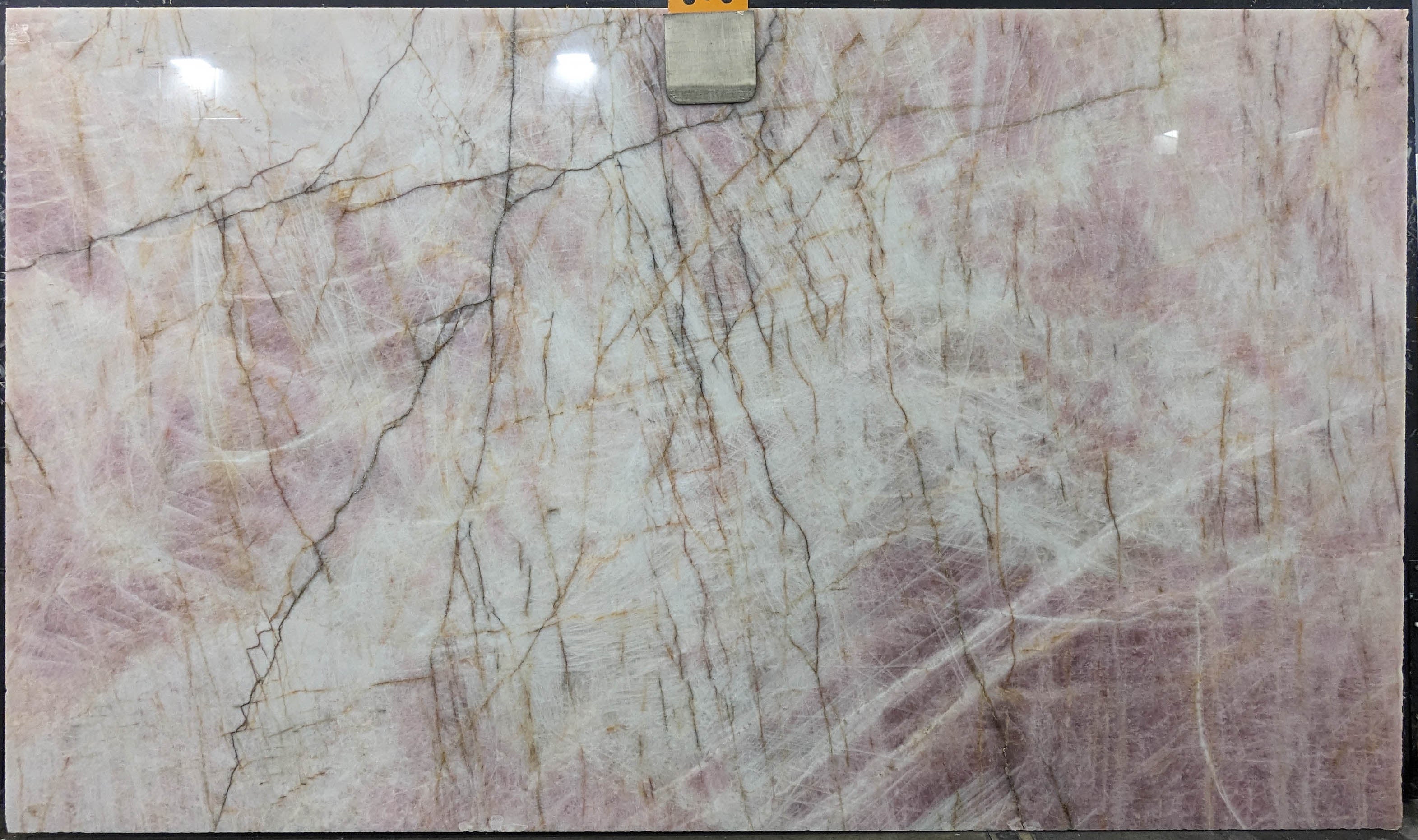  Cristallo Pink Quartzite Slab 3/4  Polished Stone - DX880#04 -  74x131 