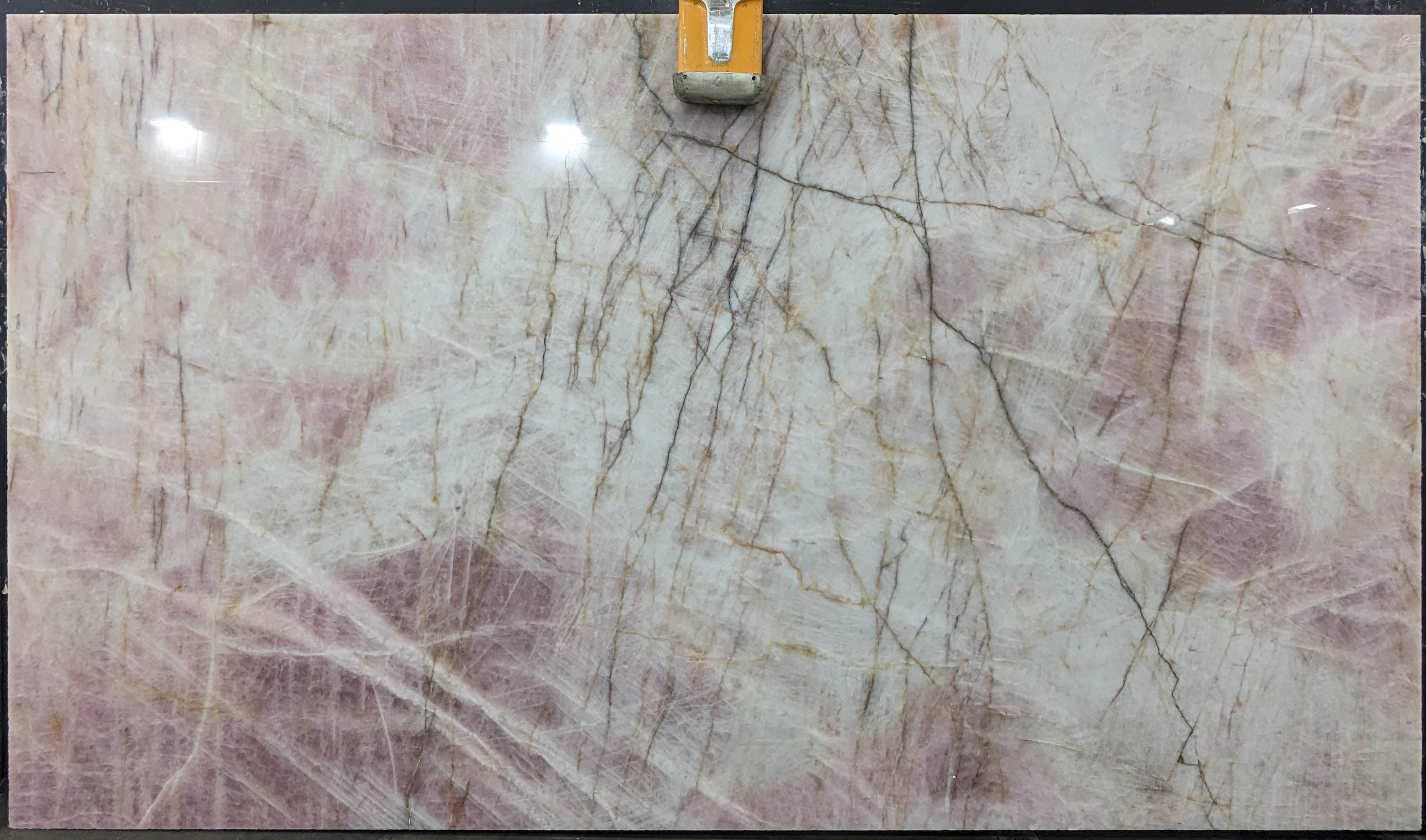  Cristallo Pink Quartzite Slab 3/4  Polished Stone - DX880#07 -  74x131 