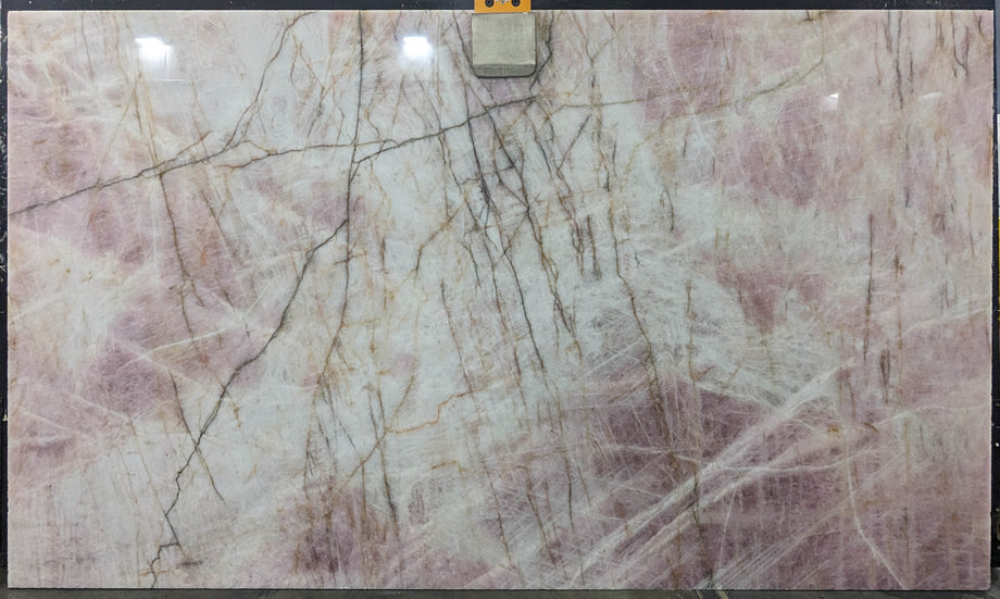  Cristallo Pink Quartzite Slab 3/4  Polished Stone - DX880#08 -  74x131 