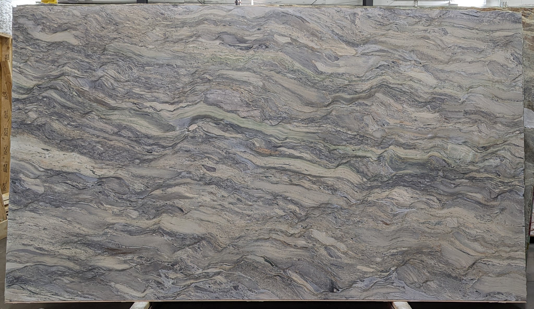  Extra Fusion Wow Dark Extra Quartzite Slab 3/4 - BG16056#35 -  71x126 