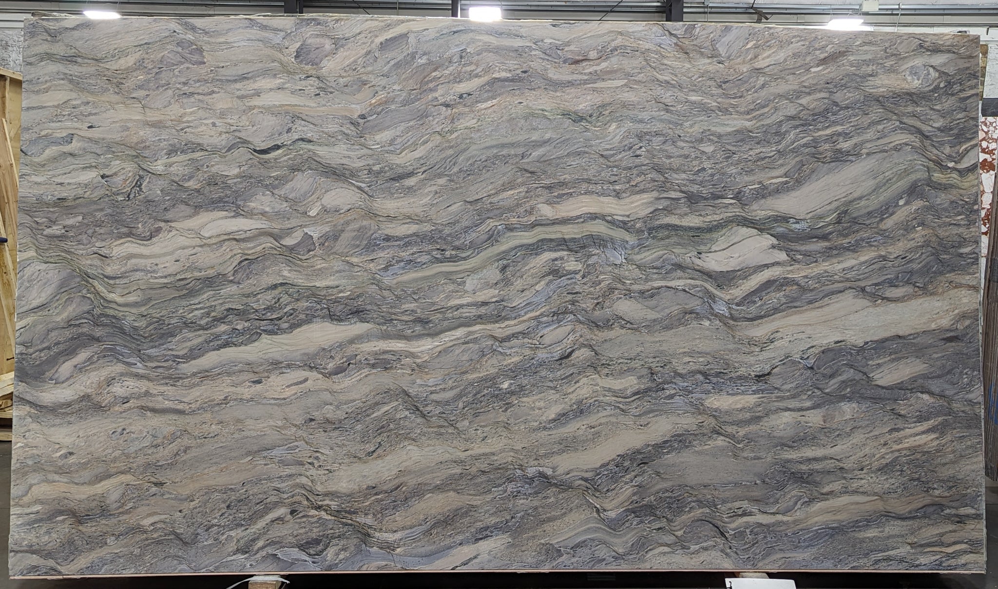  Extra Fusion Wow Dark Extra Quartzite Slab 3/4 - BG16056#42 -  71x126 