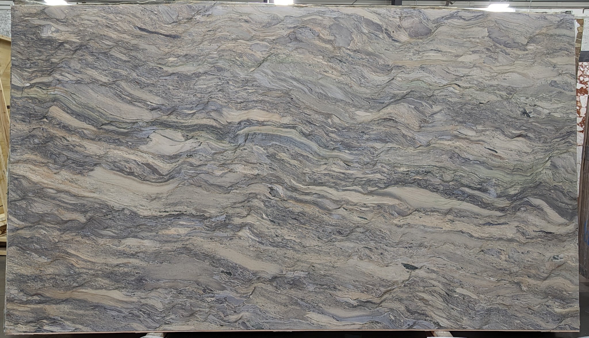  Extra Fusion Wow Dark Extra Quartzite Slab 3/4 - BG16056#43 -  71x126 