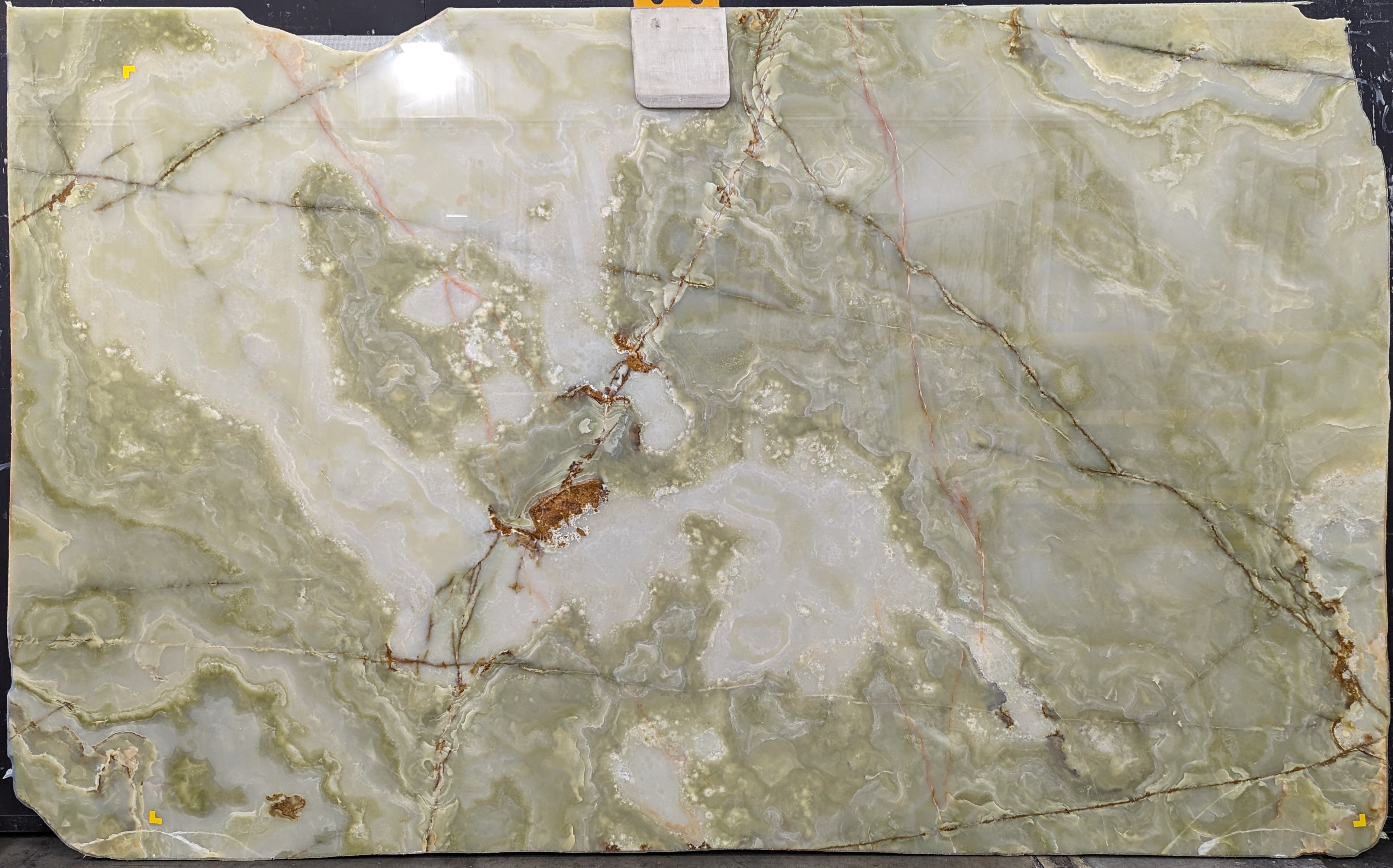  Jade Green Onyx Slab 3/4  Polished Stone - 397/22#08 -  69x110 