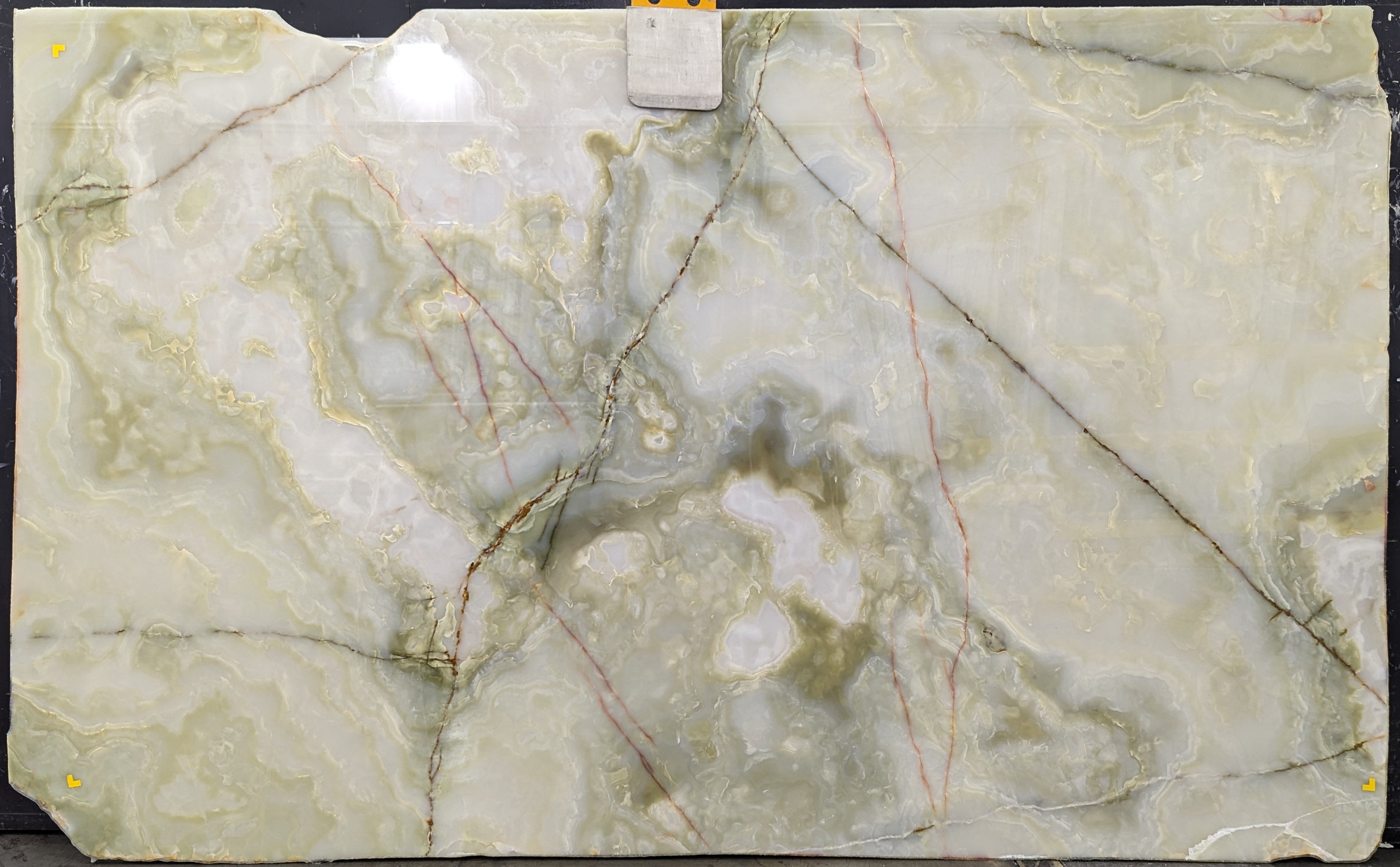  Jade Green Onyx Slab 3/4  Polished Stone - 397/22#14 -  65x116 