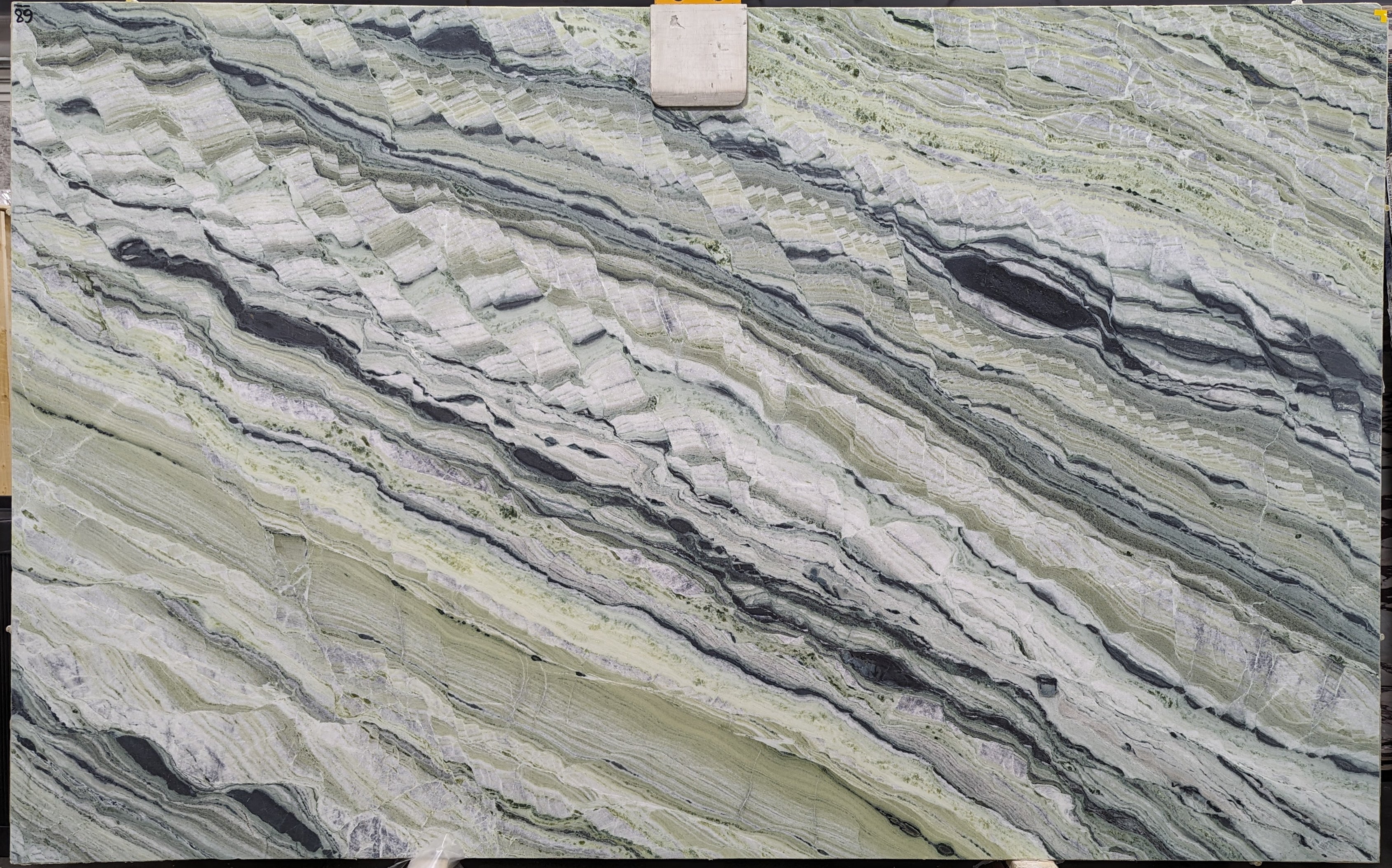  Matcha Verde Marble Slab 3/4  Honed Stone - L4841#68 -  74x119 