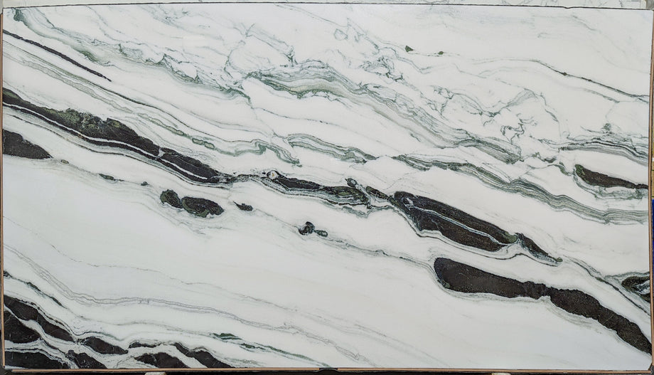  Panda White Marble Slab 3/4  Polished Stone - P40721#16 -  65x118 