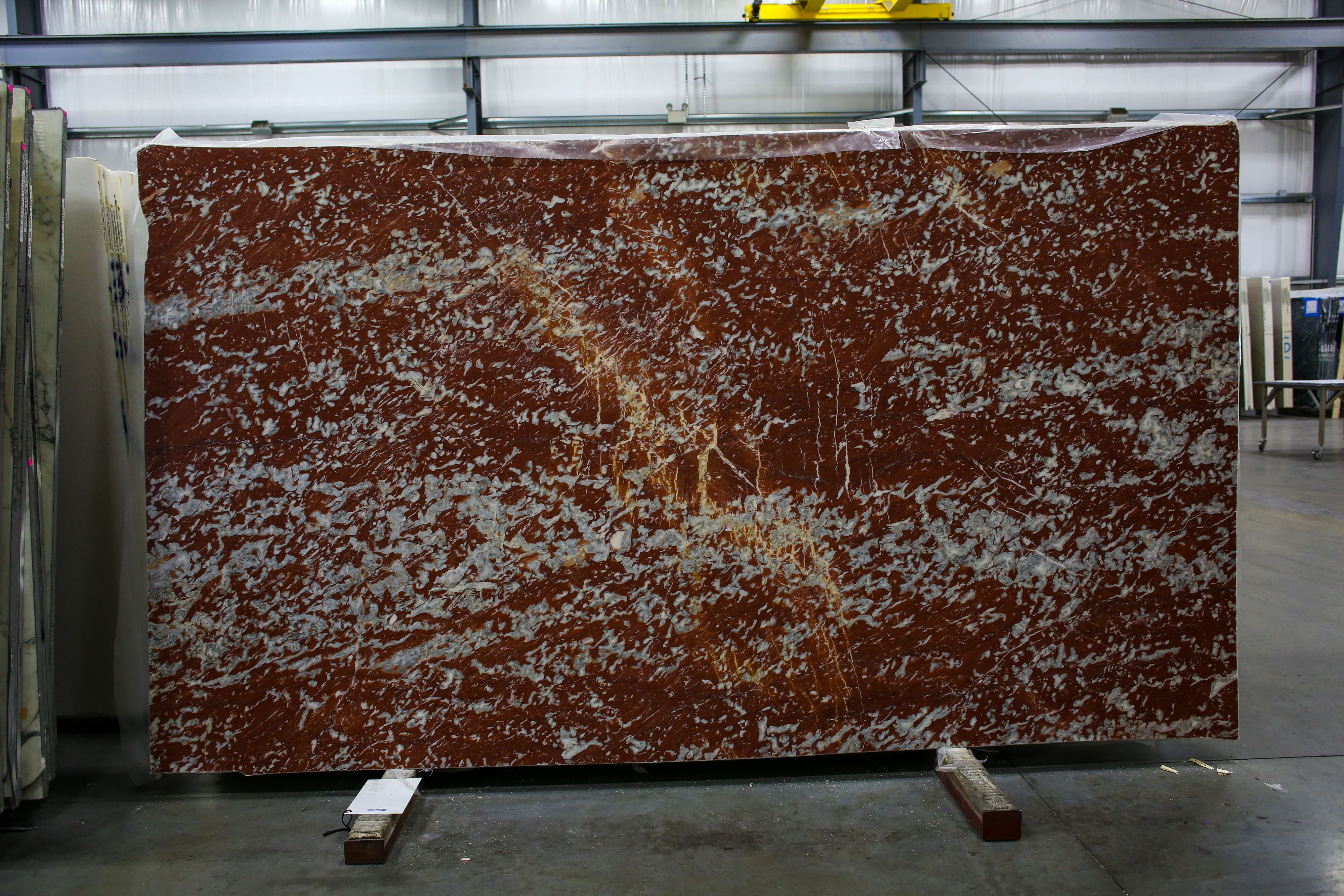  Rosso Francia Marble Slab 3/4  Honed Stone - 55190#07 -  71X112 