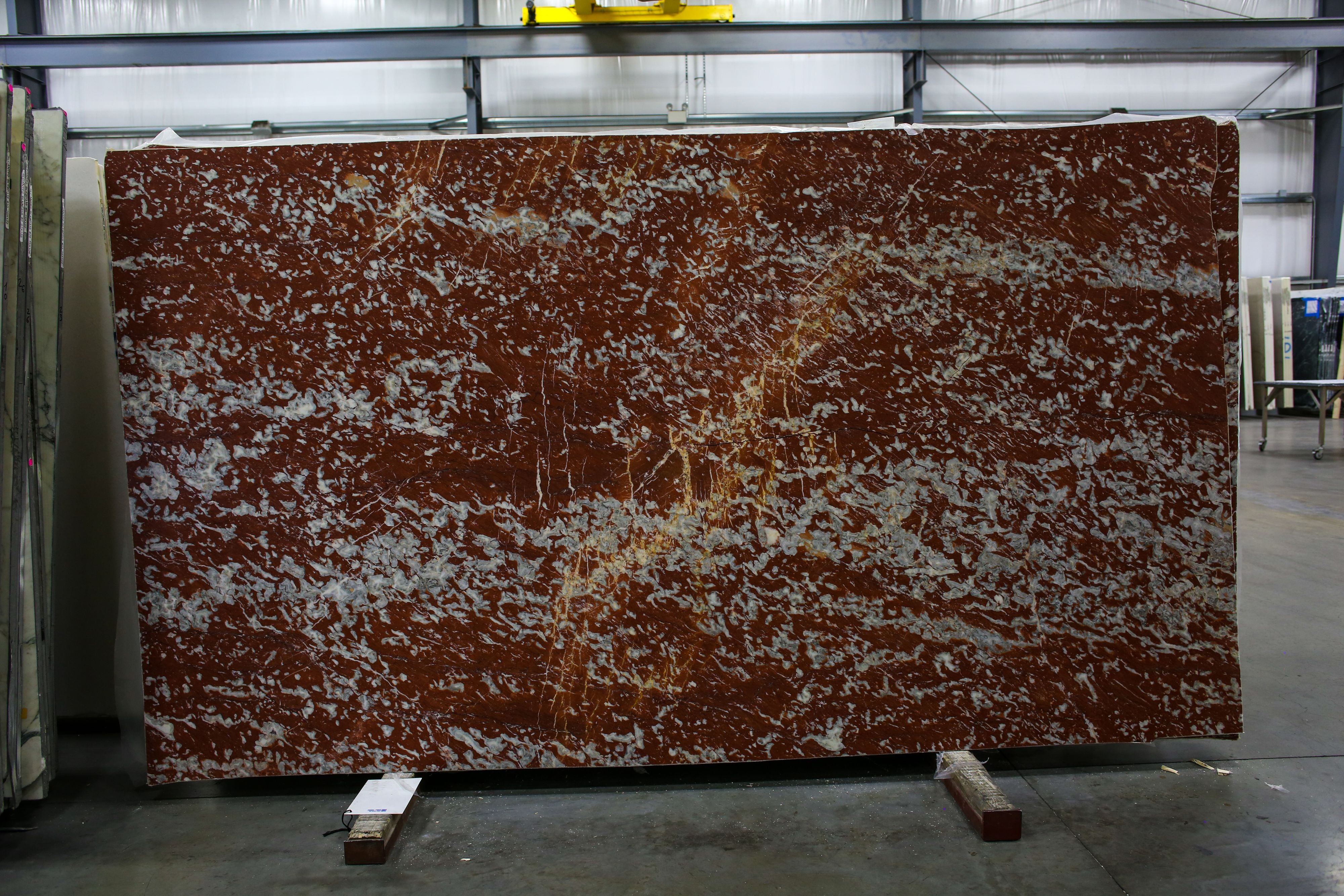  Rosso%20Francia%20Marble%20Slab%203/4%22%20%20Honed%20Stone - 55190#08 -  71X112 