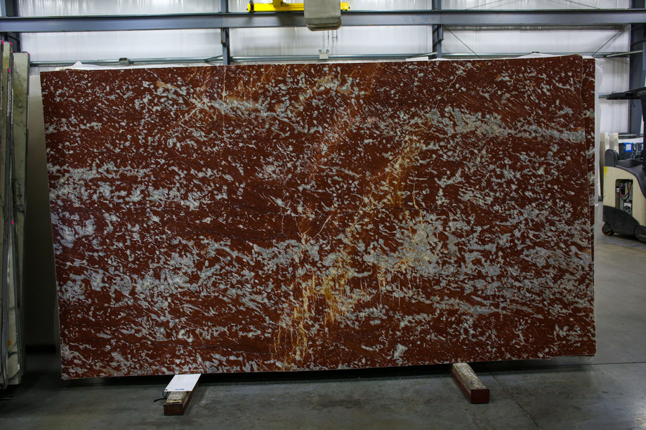  Rosso Francia Marble Slab 3/4  Honed Stone - 55190#10 -  71x112 