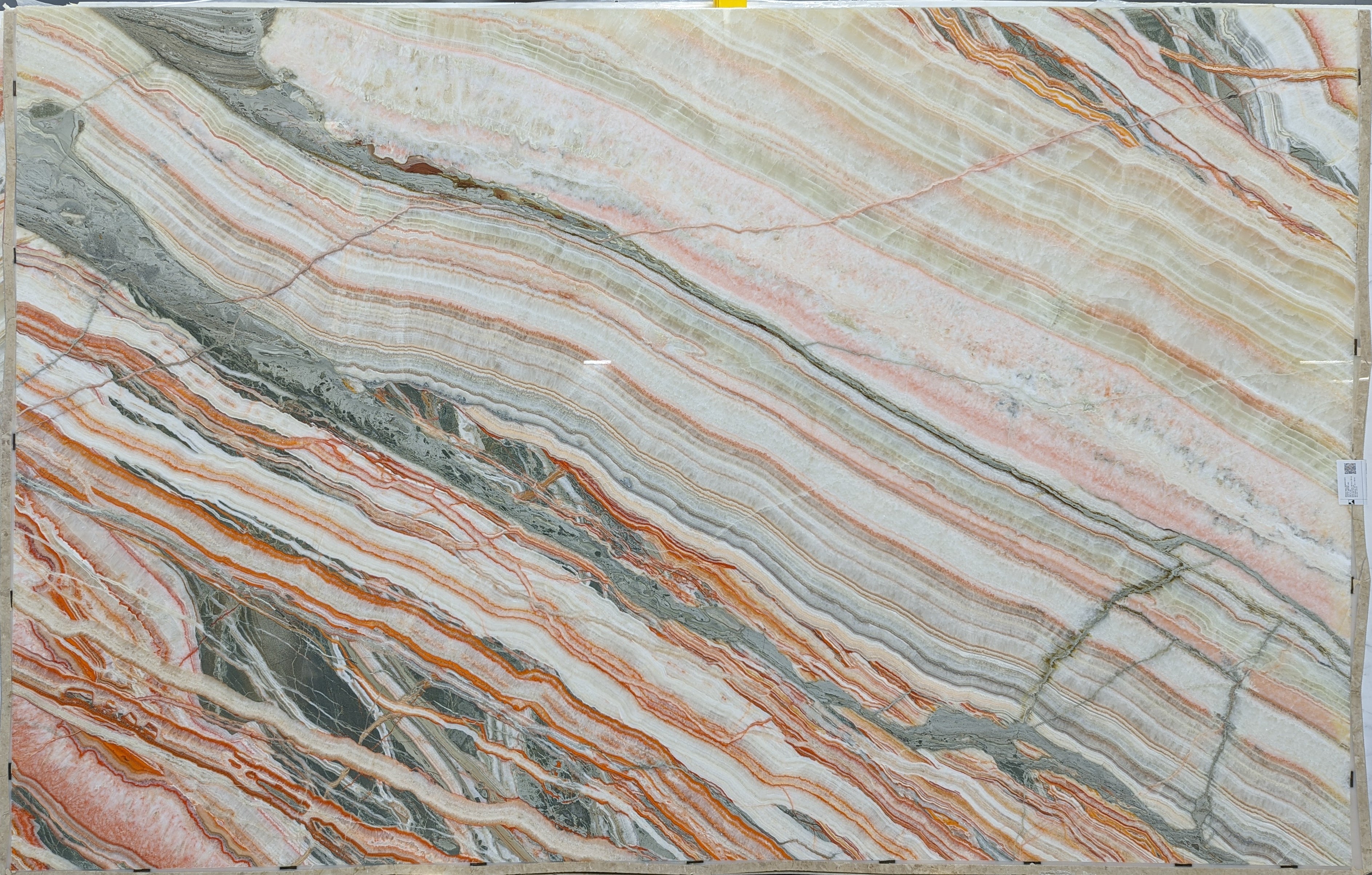  Rainbow Onyx Slab 3/4  Polished Stone - KM21390#24 -  74x114 