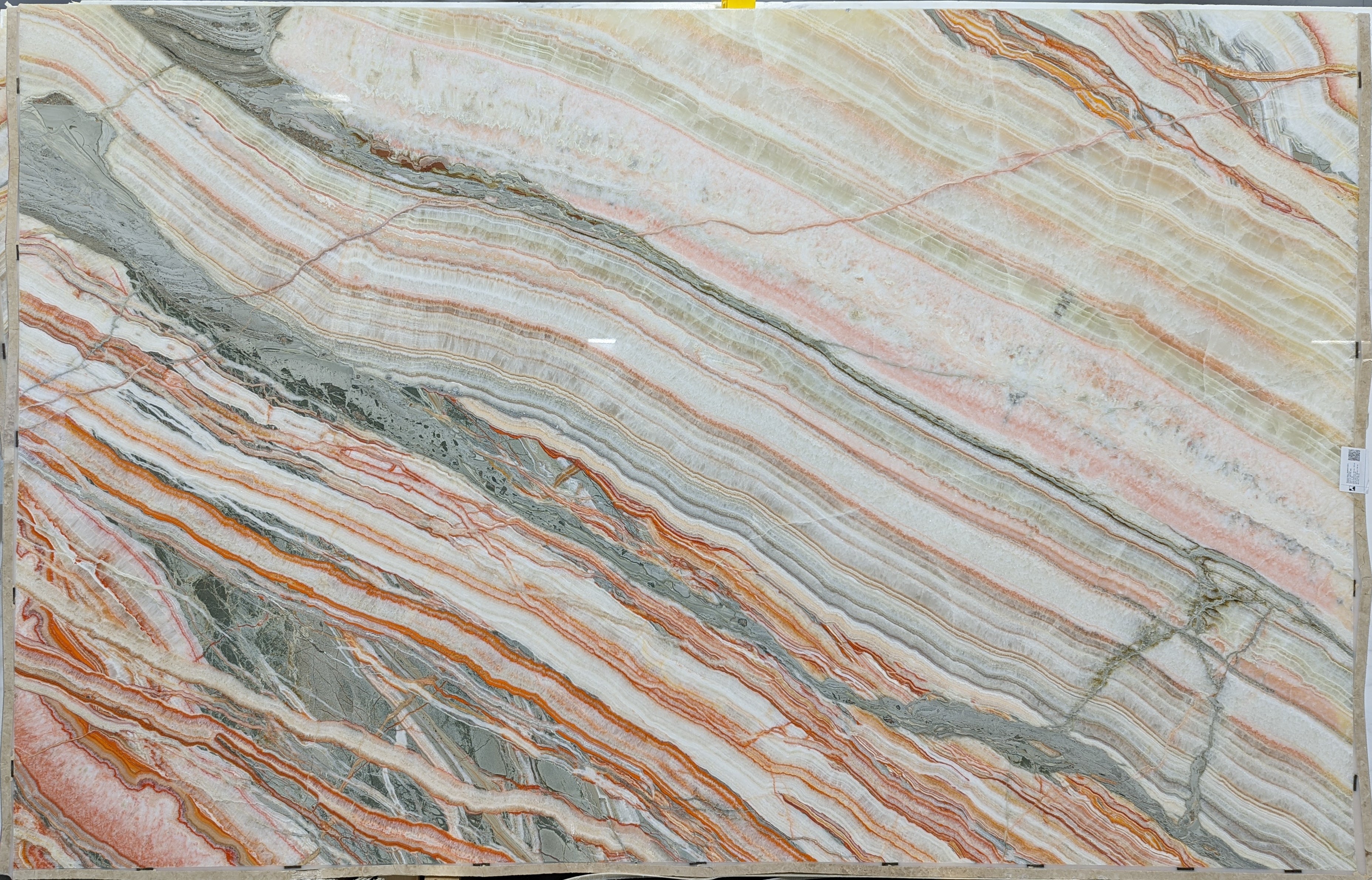  Rainbow%20Onyx%20Slab%203/4%22%20%20Polished%20Stone - KM21390#26 -  74x114 