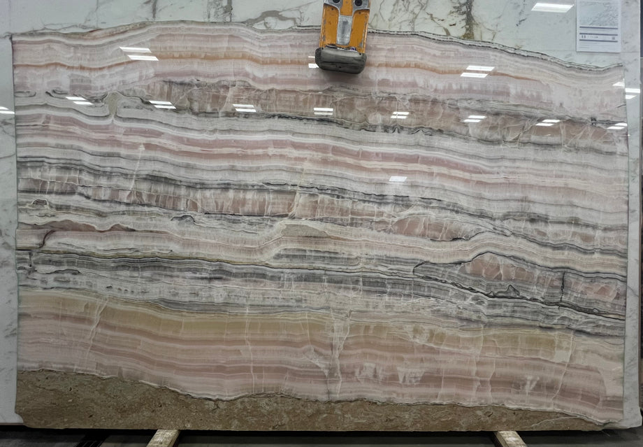  Rosa Velluto Onyx Slab 3/4  Polished Stone - 963#50 -  64X104 VS 