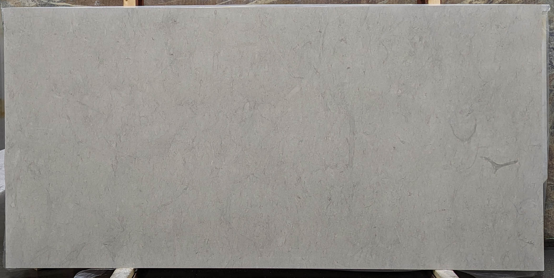 Smoke Limestone Slab 3/4  Honed Stone - 53404#14 -  52x107 