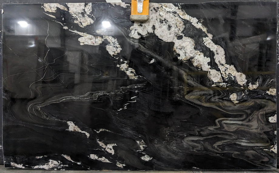  Tempest Black Quartzite Slab 3/4  Stone - B054541#04 -  73x123 