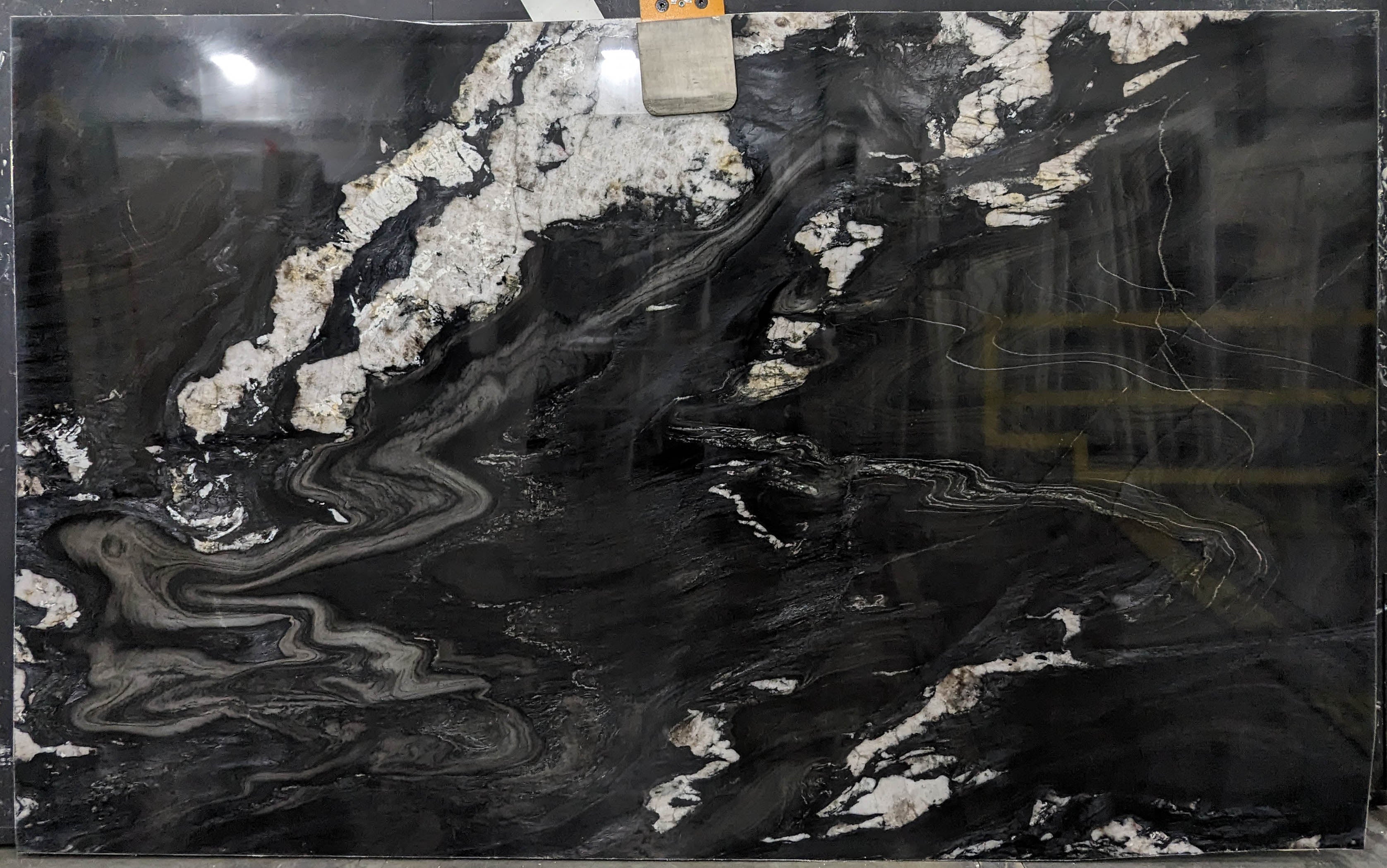  Tempest Black Quartzite Slab 3/4  Stone - B054541#05 -  73x123 