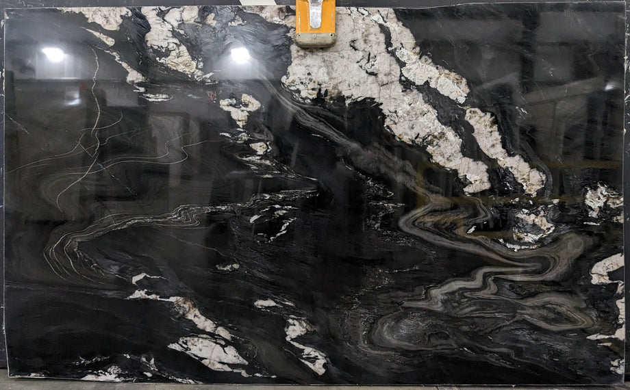  Tempest Black Quartzite Slab 3/4  Stone - B054541#06 -  73x123 