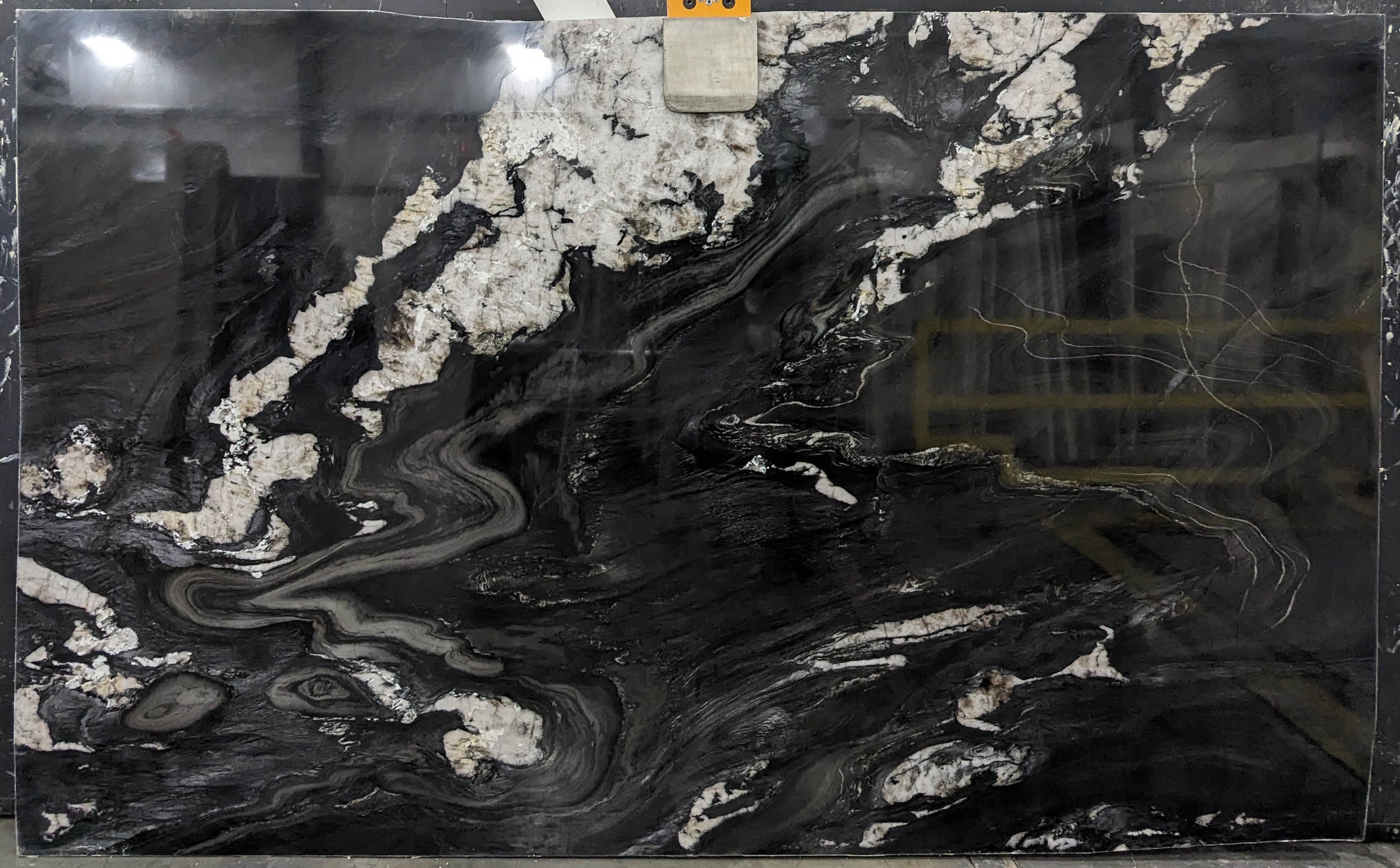  Tempest Black Quartzite Slab 3/4  Stone - B054541#07 -  73x123 