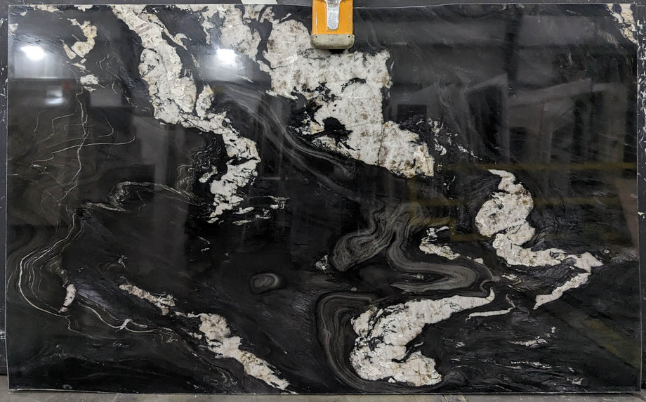  Tempest Black Quartzite Slab 3/4  Stone - B054541#12 -  73x123 