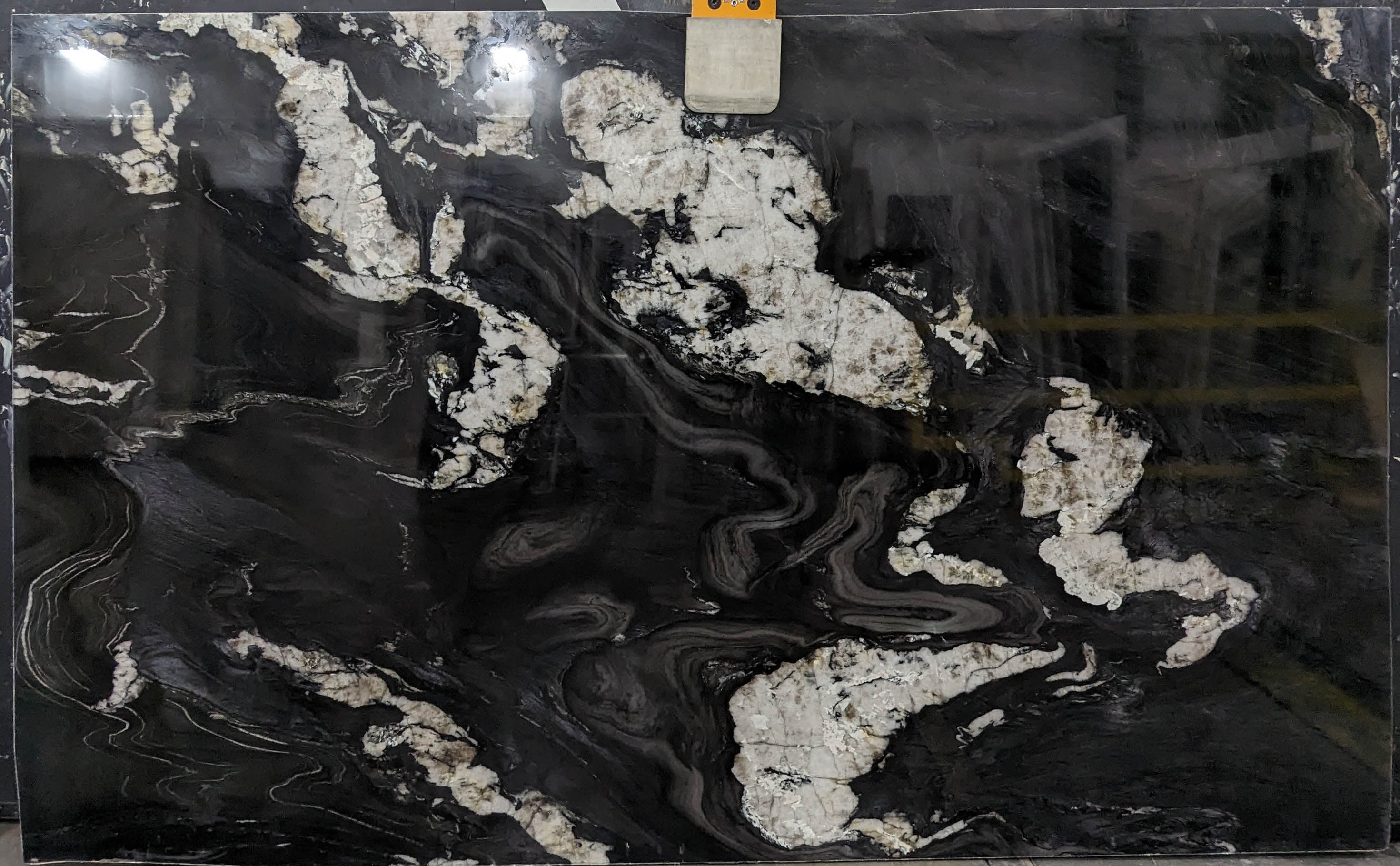  Tempest Black Quartzite Slab 3/4  Stone - B054541#14 -  73x123 