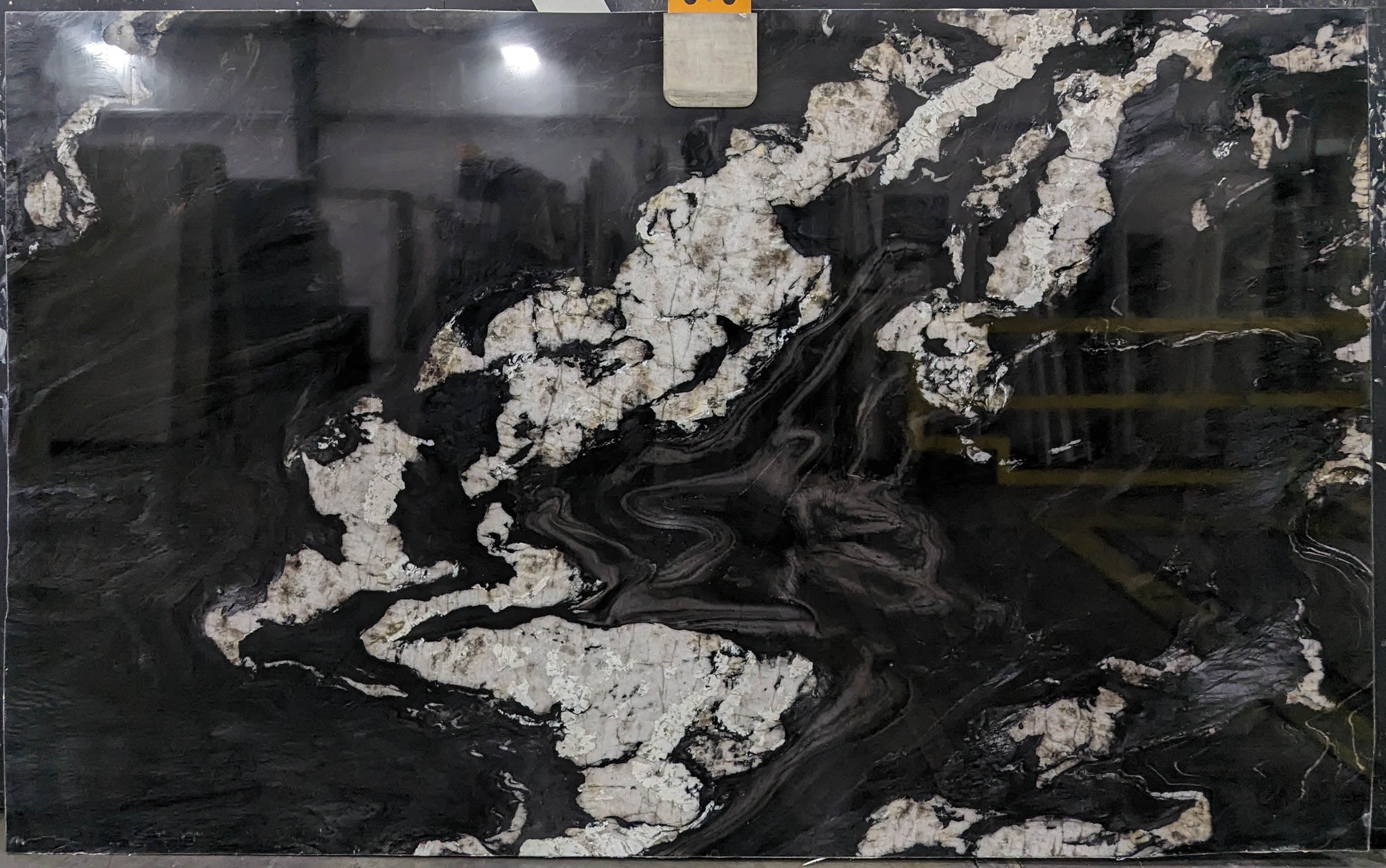  Tempest Black Quartzite Slab 3/4  Stone - B054541#17 -  73x123 