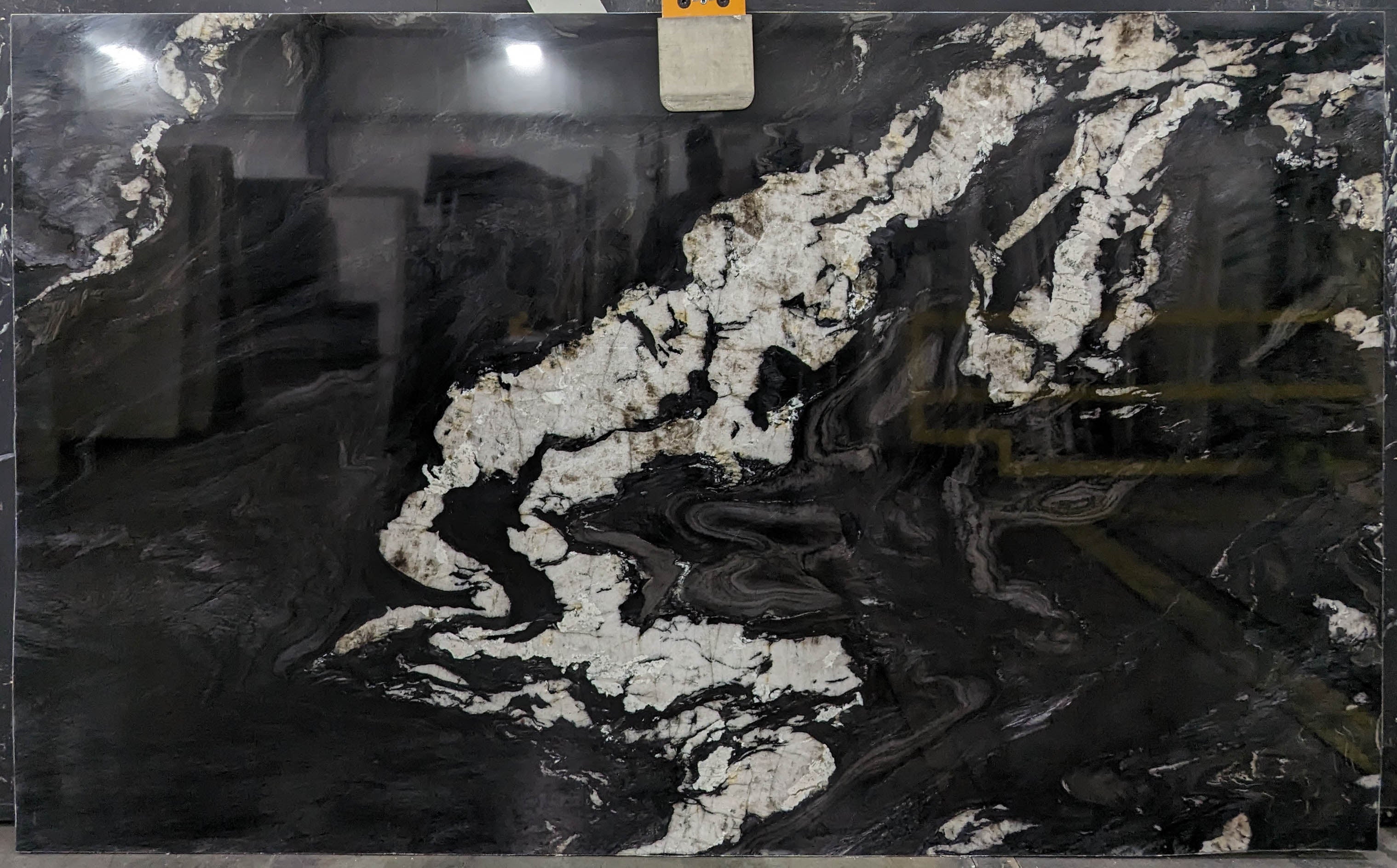  Tempest Black Quartzite Slab 3/4  Stone - B054541#21 -  73x123 