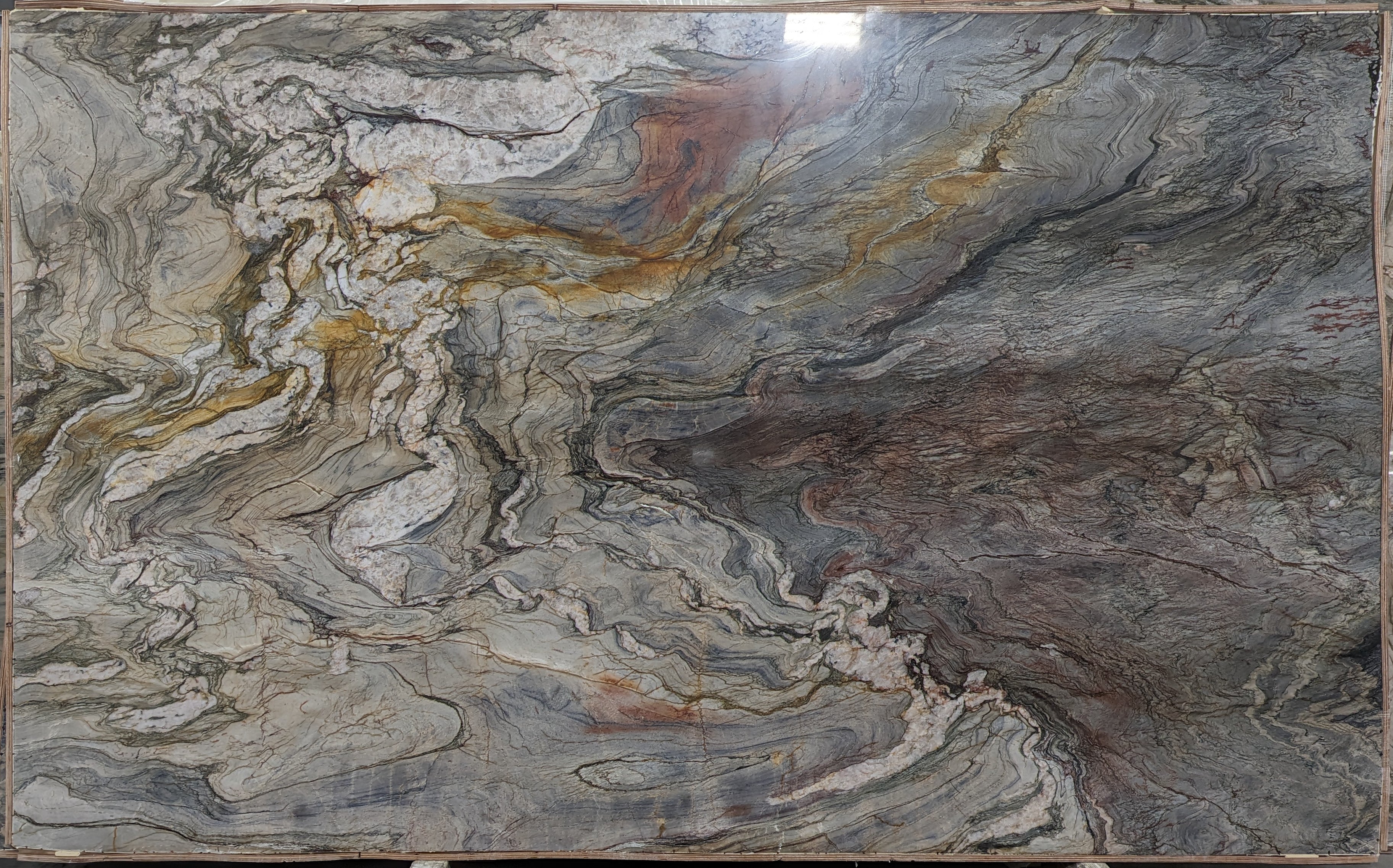  Tempest%20Blue%20Quartzite%20Slab%203/4%22%20%20Polished%20Stone - 30022#12 -  77X130 