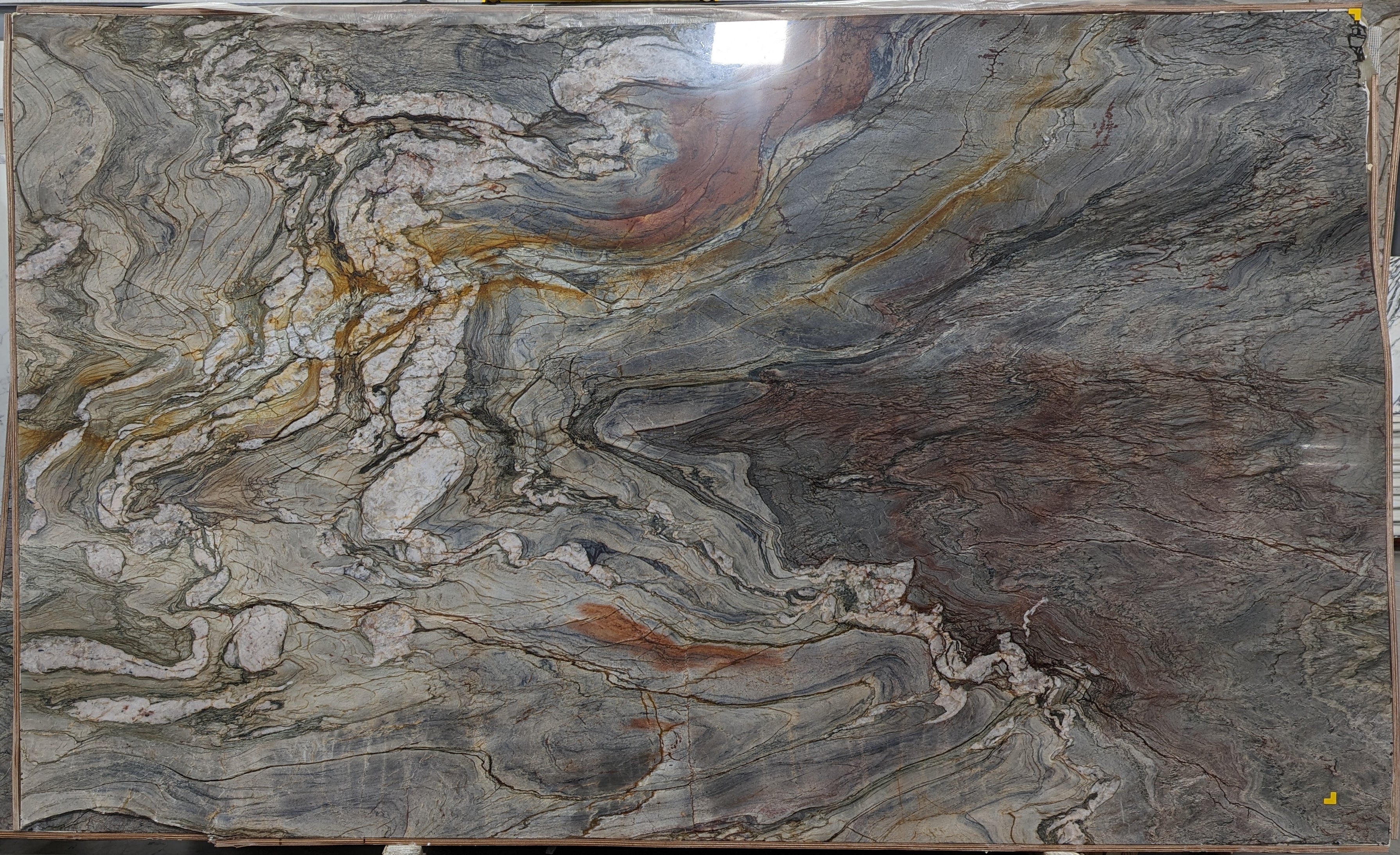  Tempest Blue Quartzite Slab 3/4  Polished Stone - 30022#16 -  75X130 