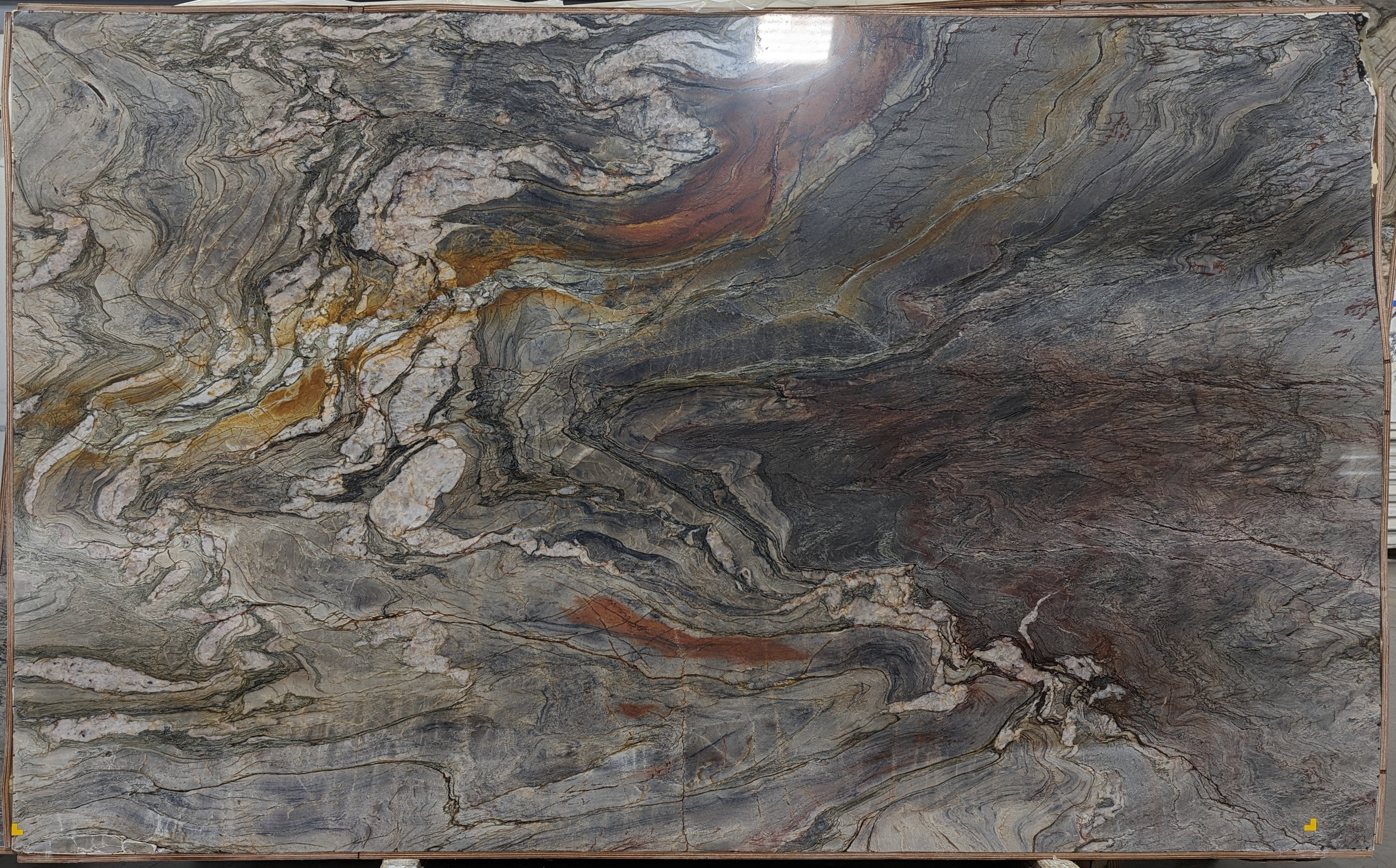  Tempest Blue Quartzite Slab 3/4  Polished Stone - 30022#18 -  77X126 