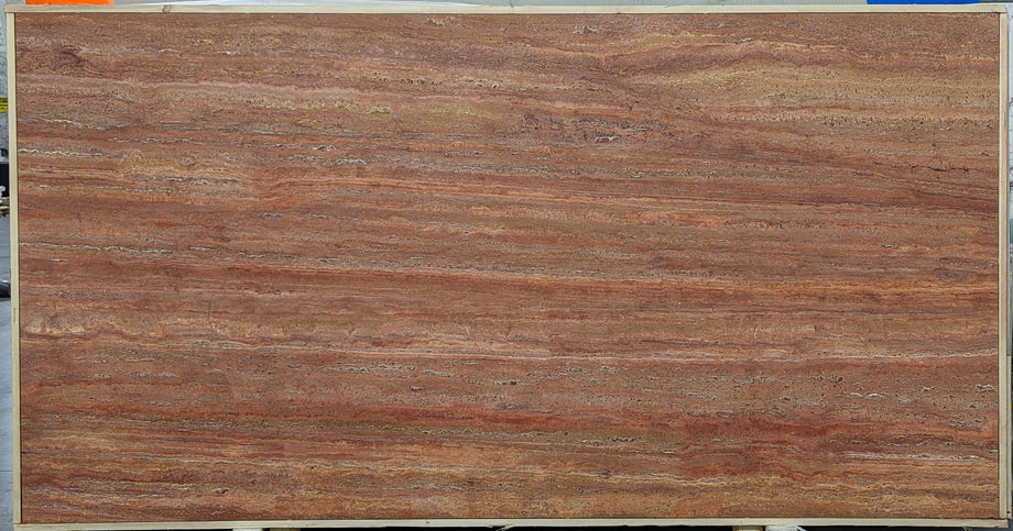  Persian Red Travertine Extra Travertine Slab 3/4  Honed Stone - 1317#46 -  58x115 