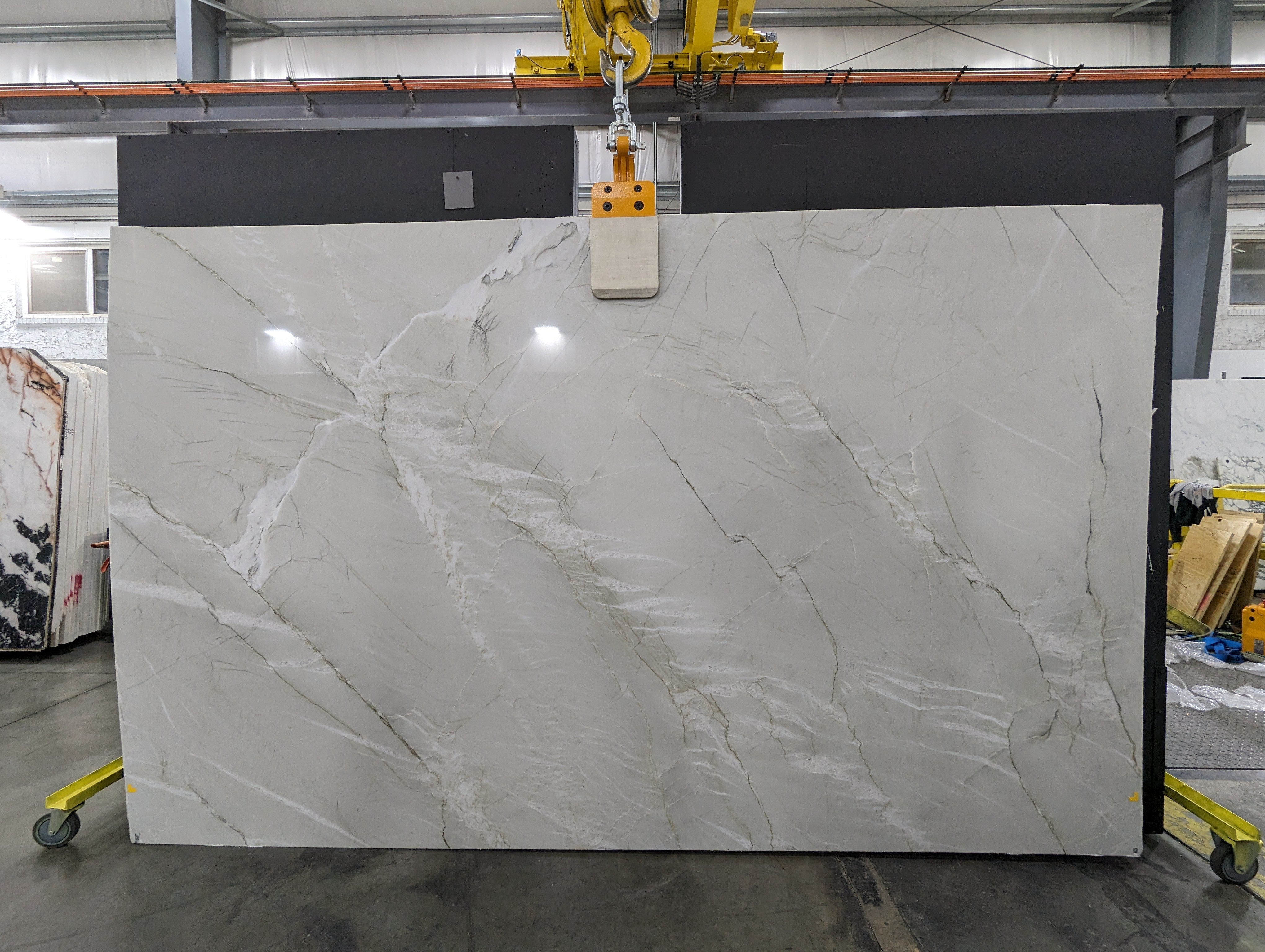  White Quartzite Slab 3/4 - B003580#08 -  VS 79x130 