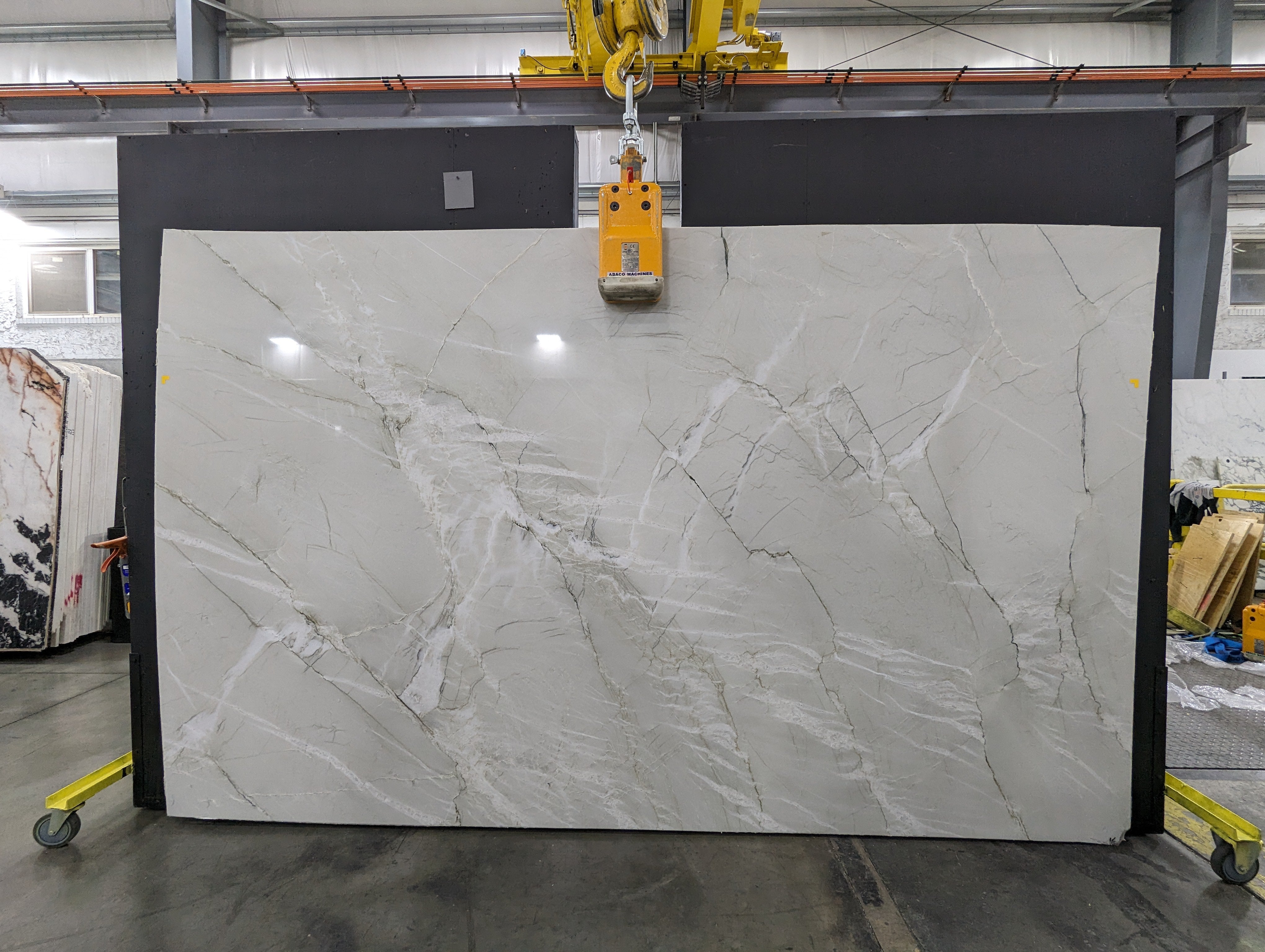  White Quartzite Slab 3/4 - B003580#16 -  VS 80x130 