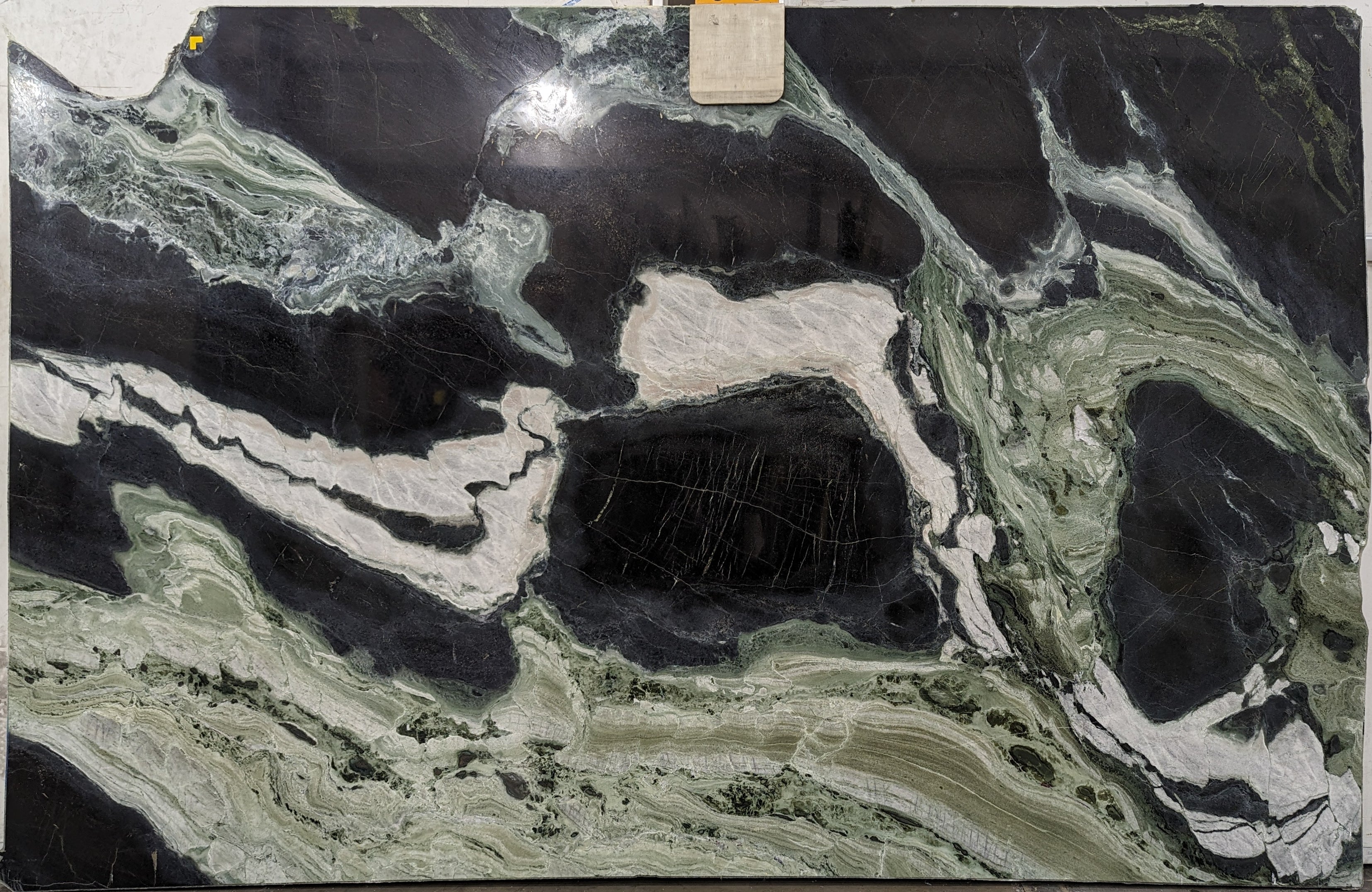  White Jade Marble Slab 3/4  Polished Stone - 38822#03 -  75X104 