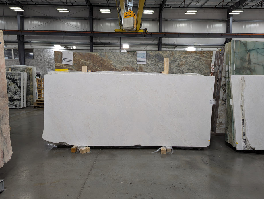  White Sand Marble Slab 3/4 - KM23483#48 -  49x116 VS 