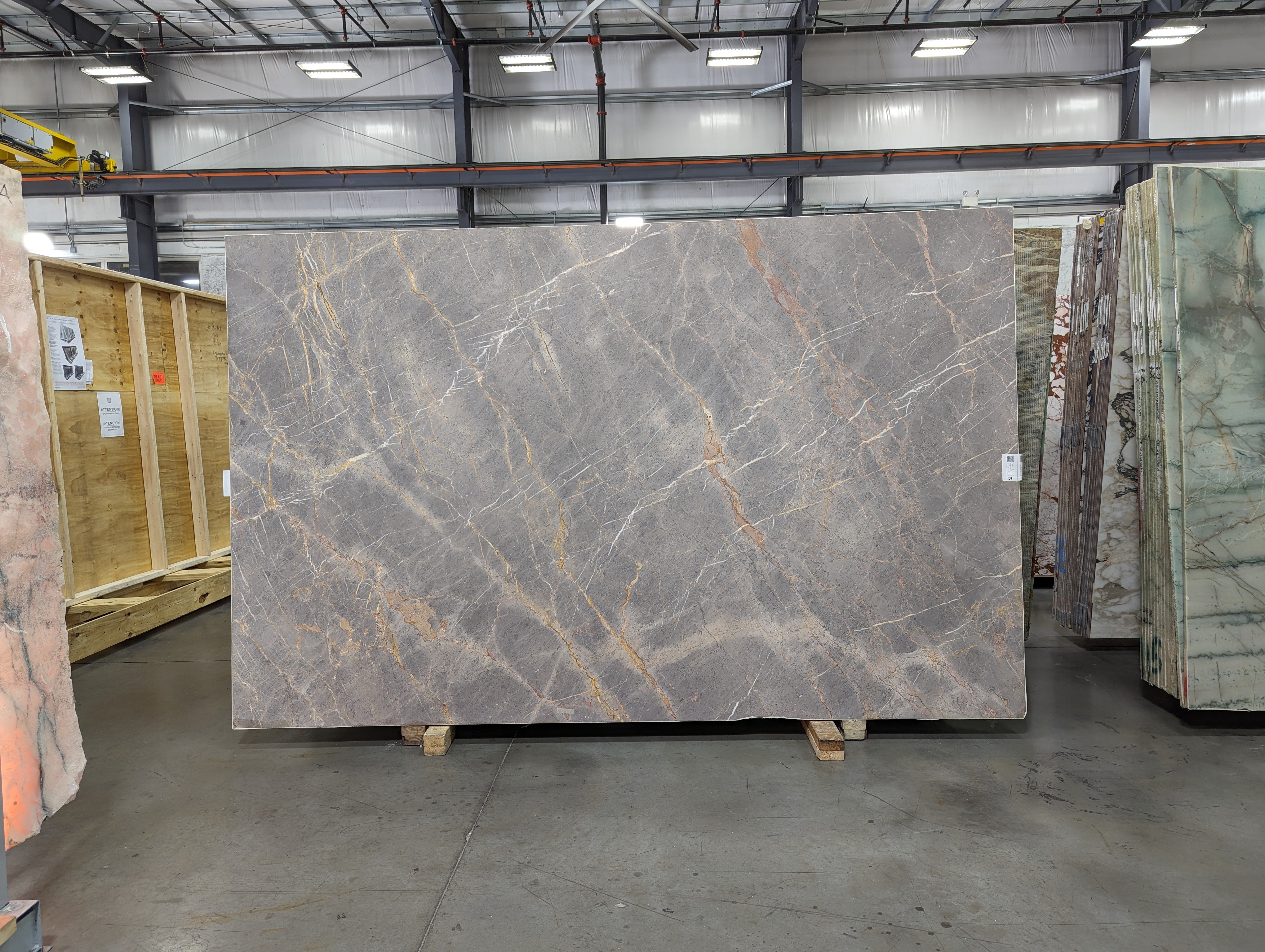  Zibellina%20Marble%20Slab%203/4%22%20%20Honed%20Stone - KM23261#66 -  70X115 VS 