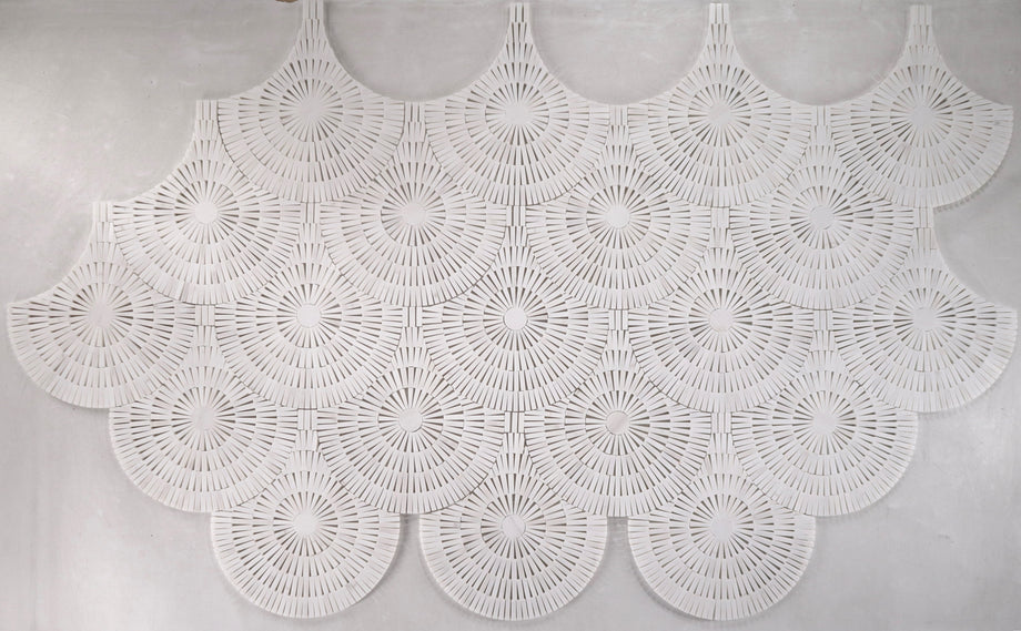  Motor City Circles Bianco Dolomiti Dolomite Mosaic 