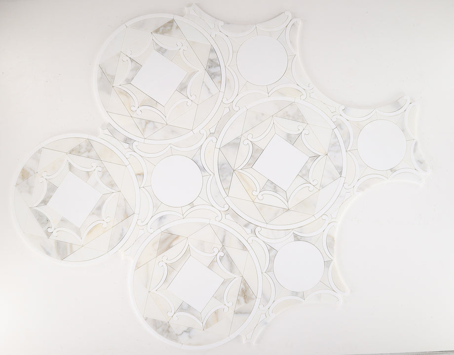  Vecchia Romana Calacatta Gold Waterjet Mosaic 