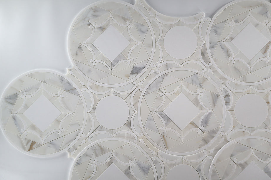  Vecchia Romana Calacatta Gold Waterjet Mosaic 