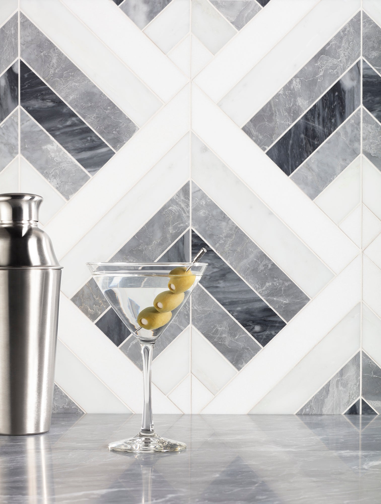 Shell Mosaic Cocktail Shaker