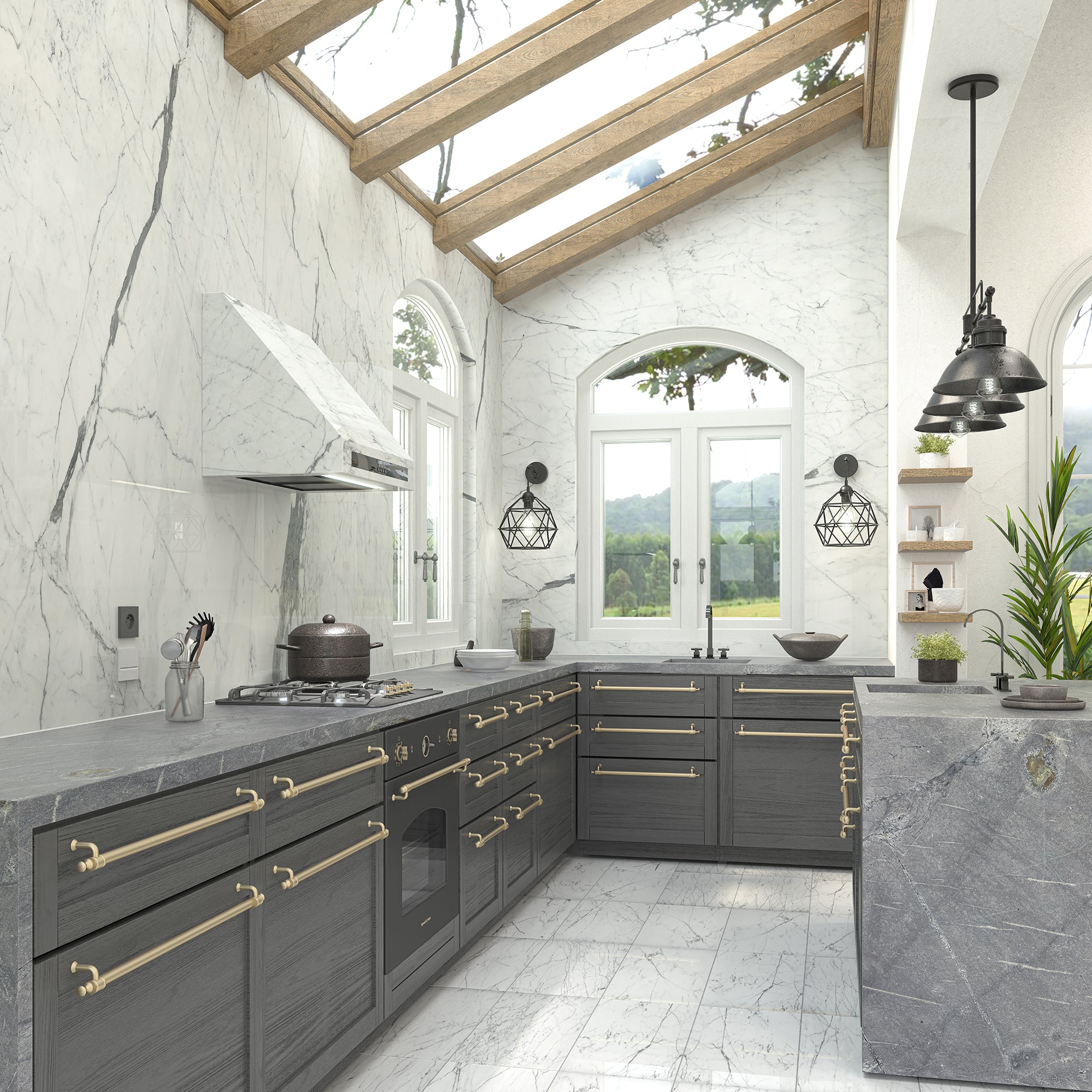 Galaxy Grey Granite Slab Stone – Artistic Tile