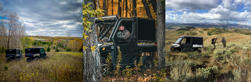 Rugged UTV Topper in the field hauling gear and scouting the land