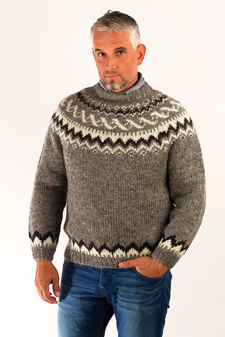 icelandic sweaters wool men pullover mens traditional grey nordic sweater pullovers handknit cardigans hand choose board knitting