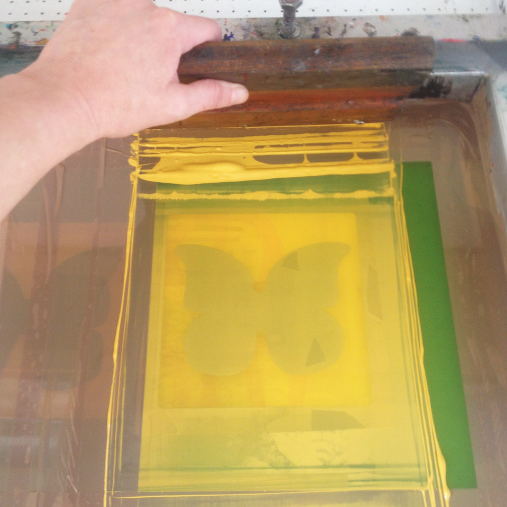 The process of silkscreen printing by artist and printmaker Lu West.