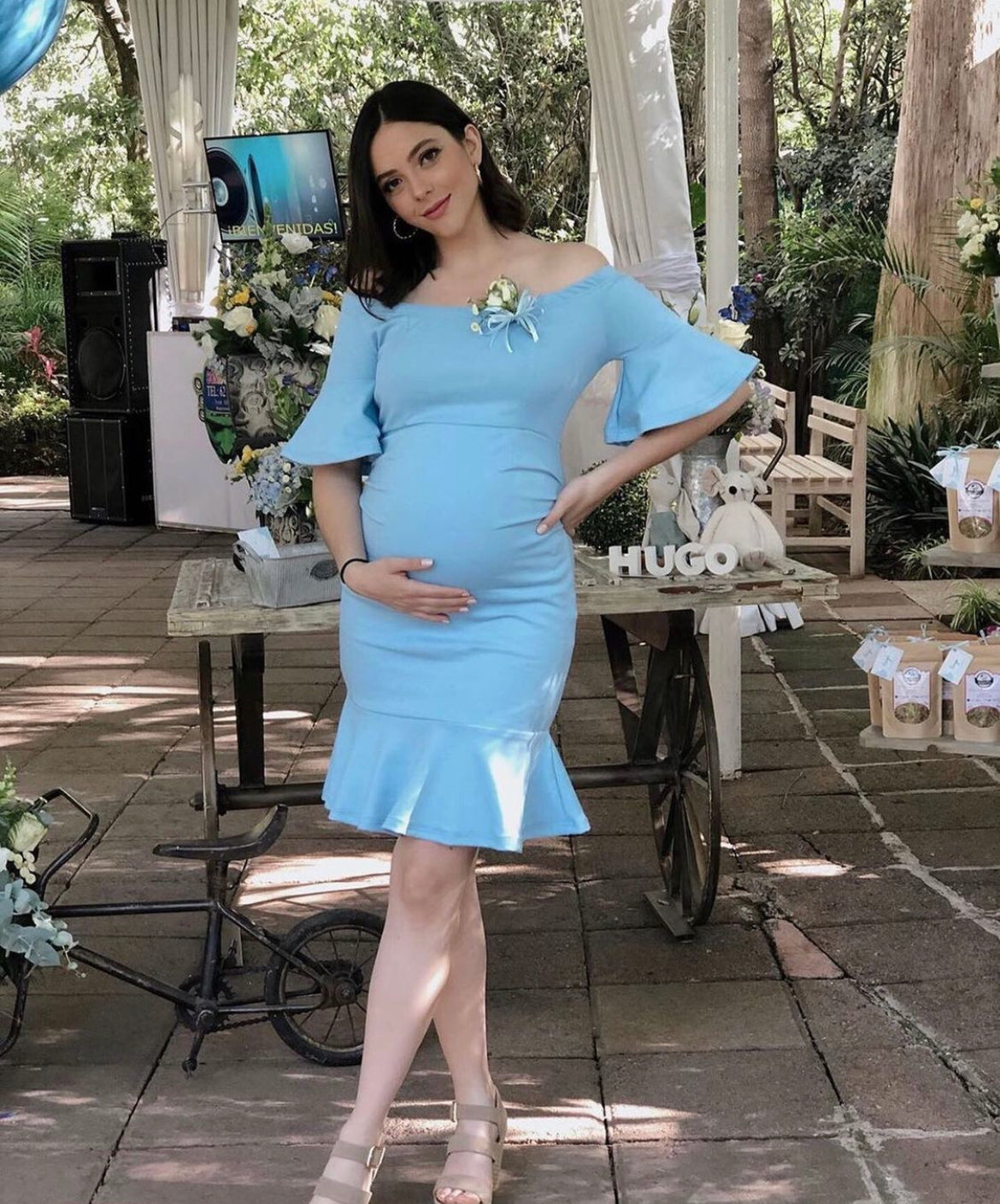 Vestido de maternidad, Ximena Azul Cielo – Hello Mom