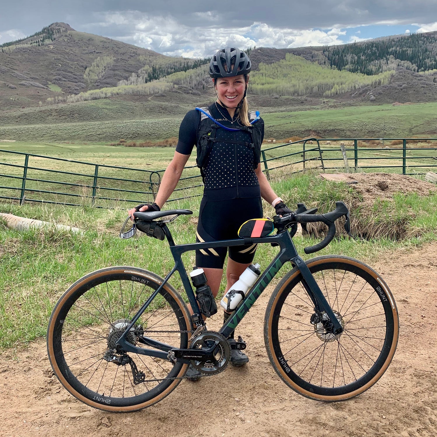 Amy Charity women's gravel racing team wearing Lazer road bike helmets