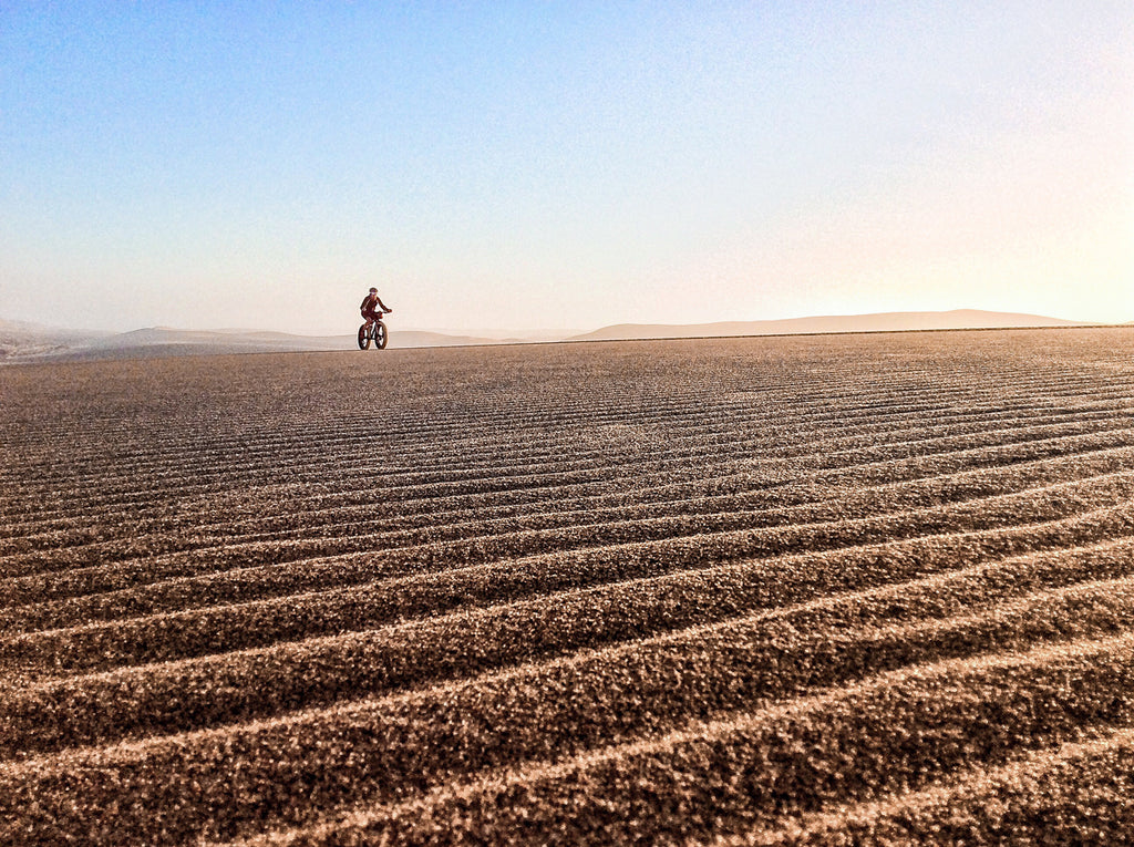 Riding a bike across the desert 